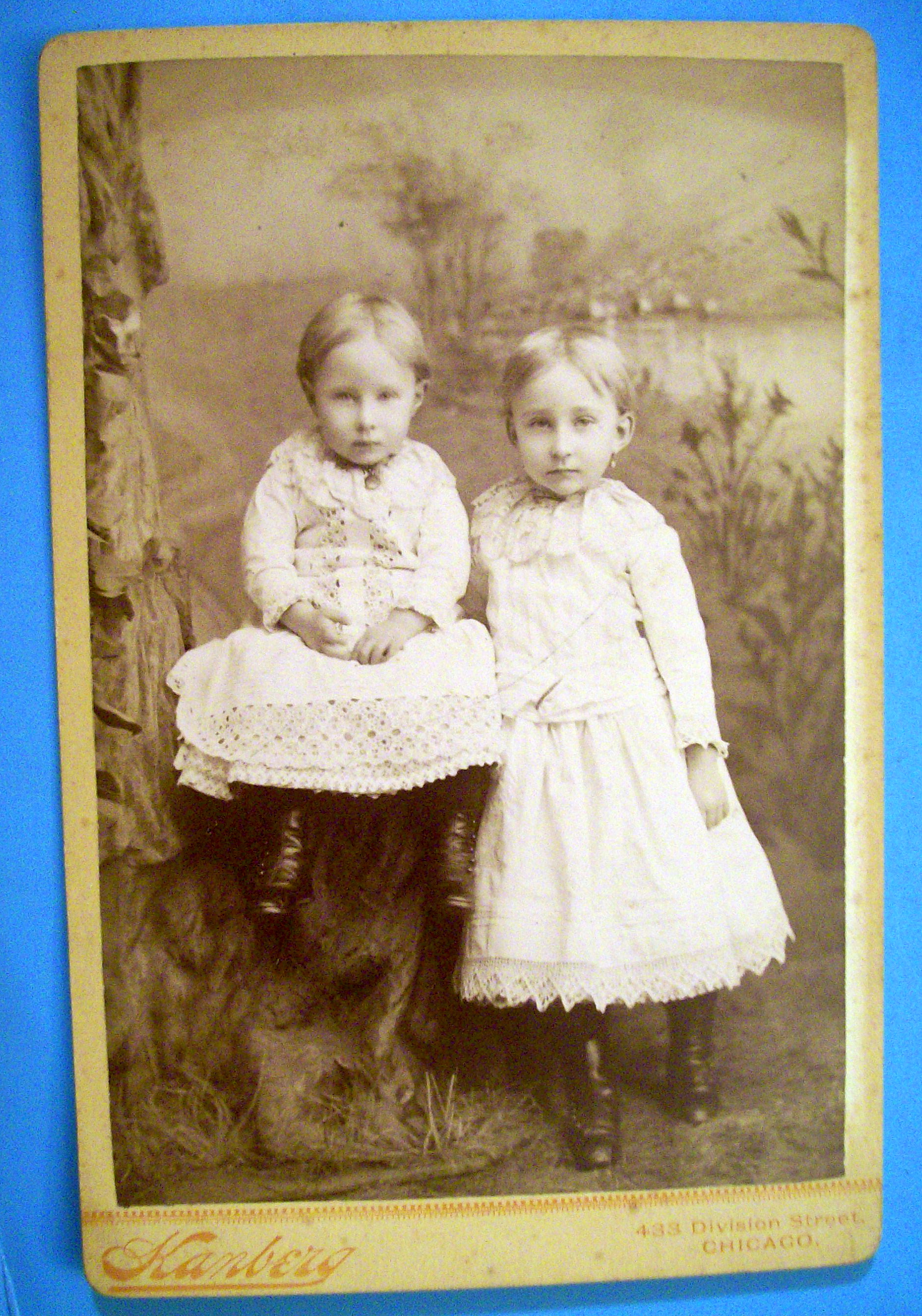Sisterly Love - Cabinet Photo of Young Sisters