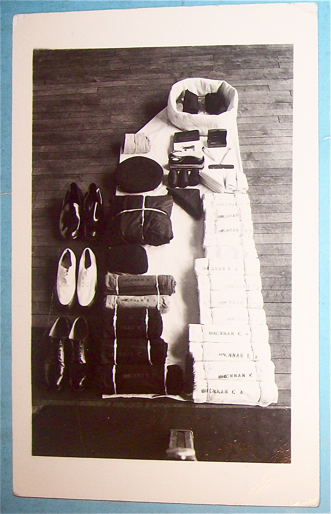 Military Uniform Laid Out Postcard