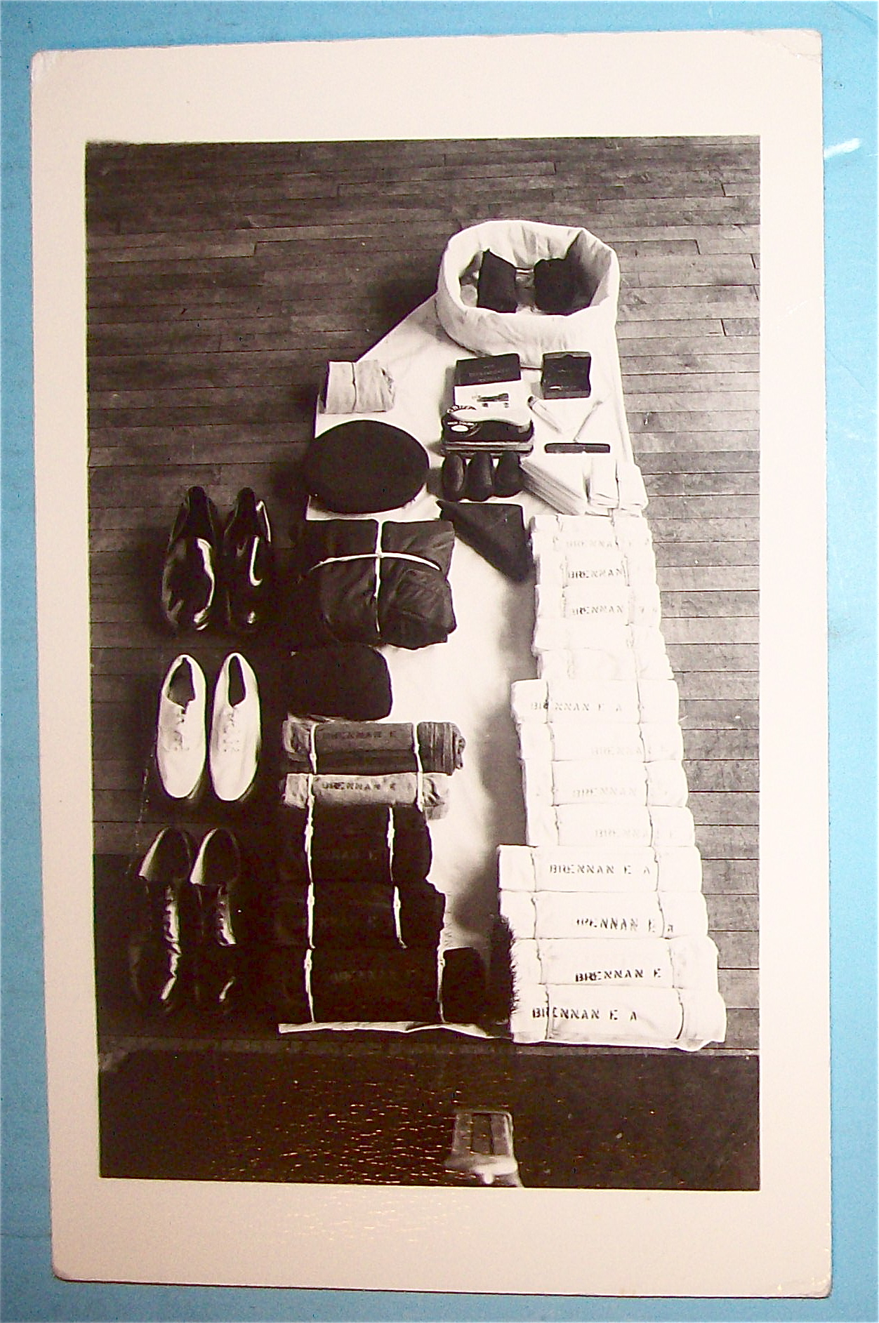 Military Uniform Laid Out Postcard