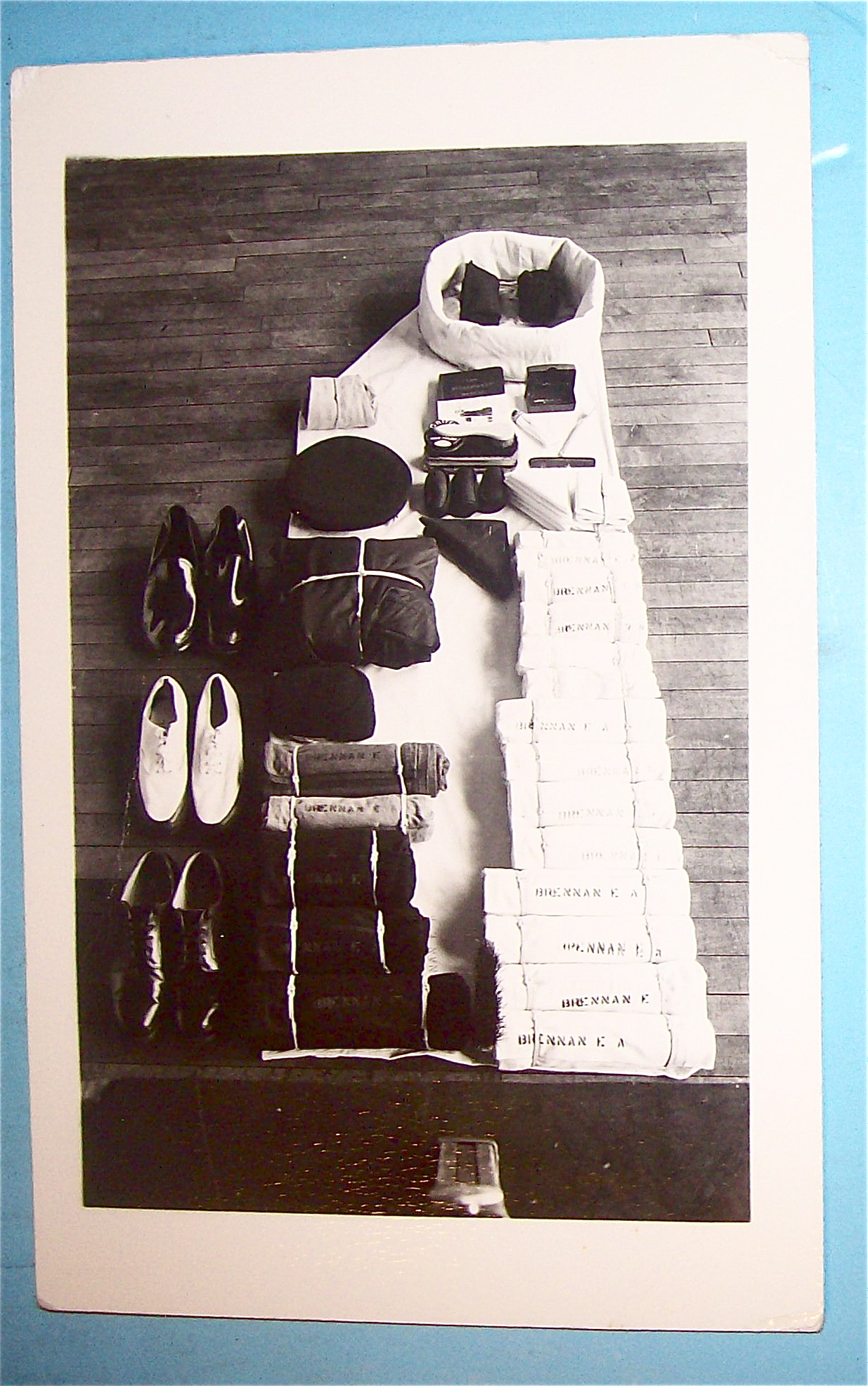 Military Uniform Laid Out Postcard