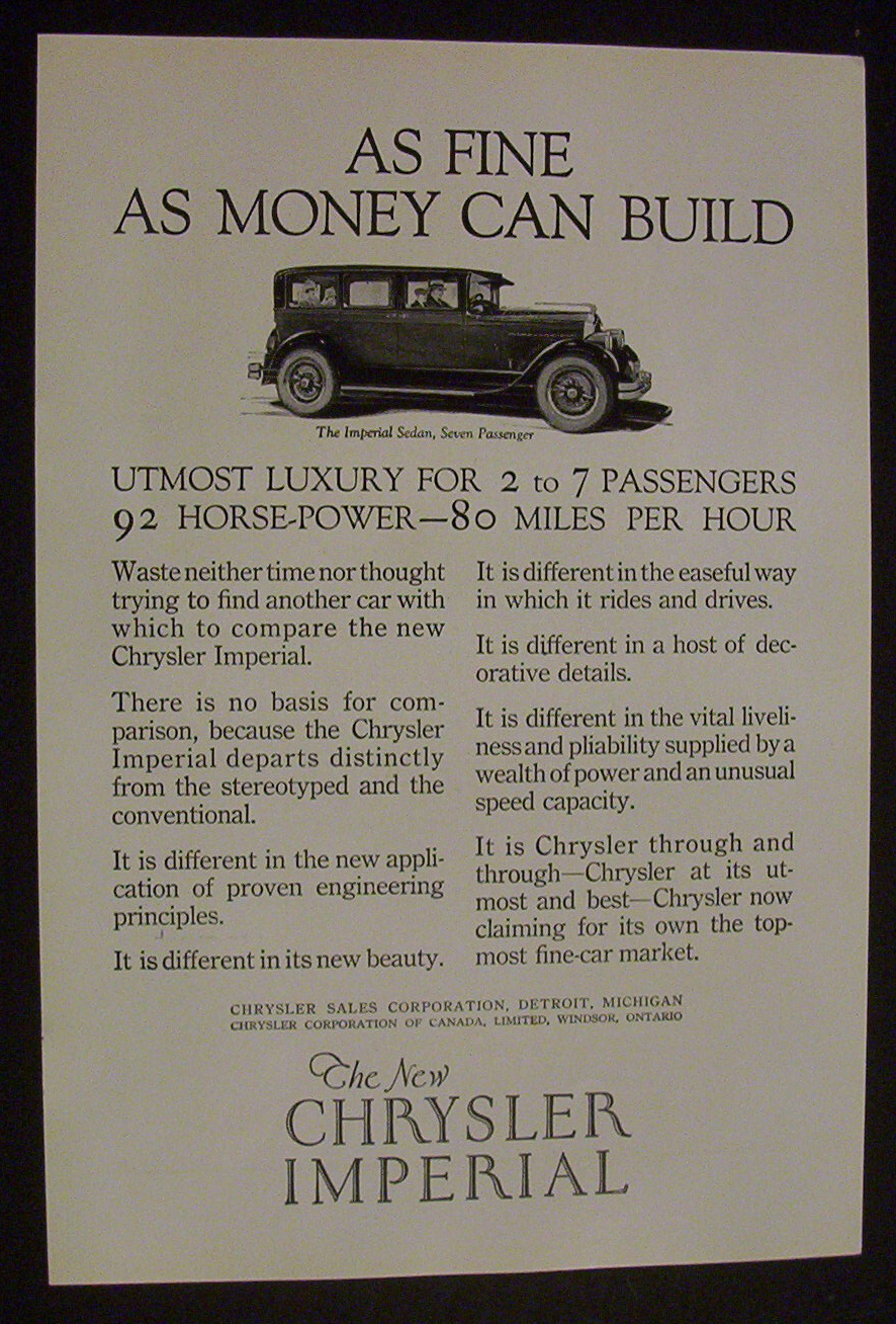 1926  Chrysler  Imperial