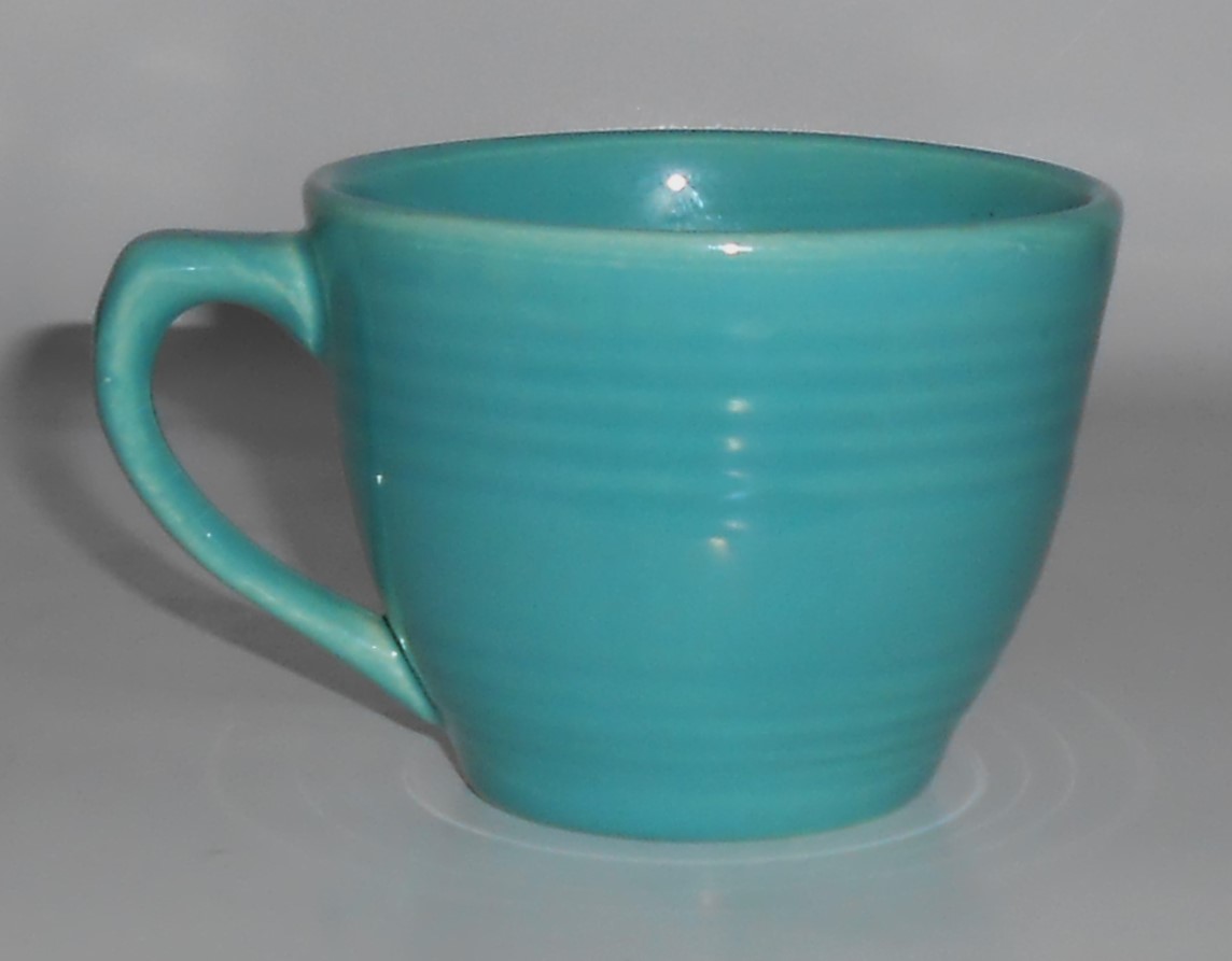 VINTAGE Bauer Pottery Monterey Ring Turquoise Cup