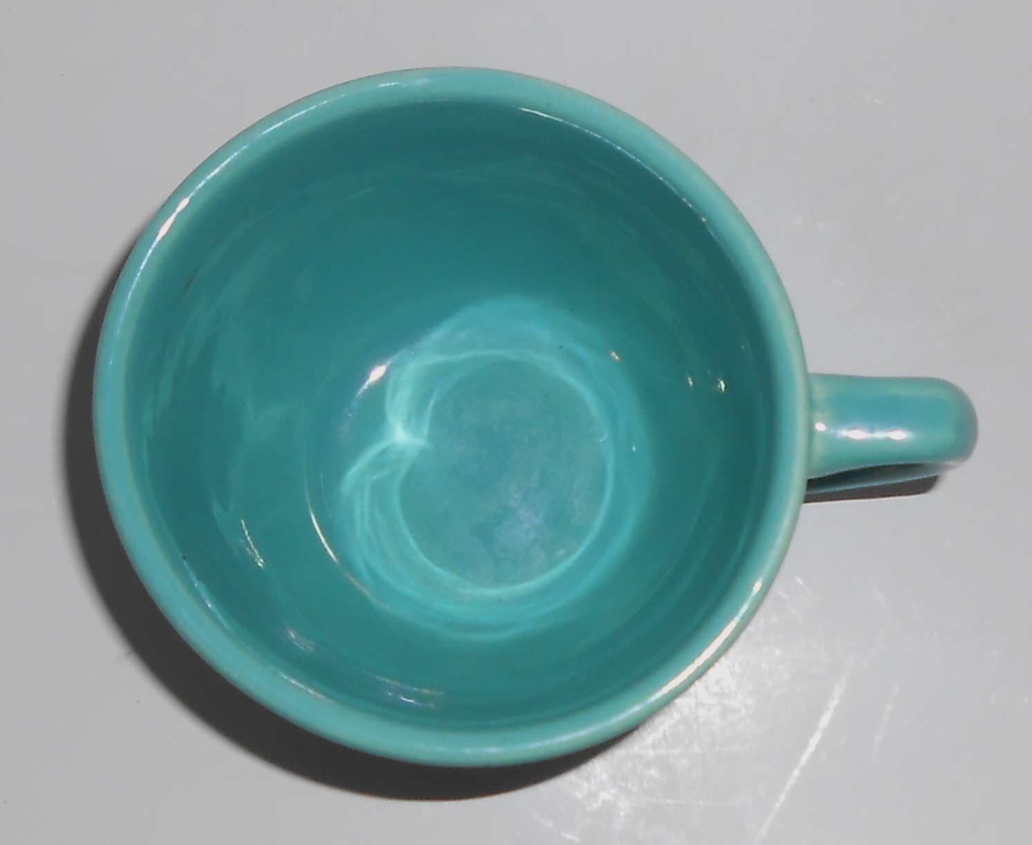 VINTAGE Bauer Pottery Monterey Ring Turquoise Cup