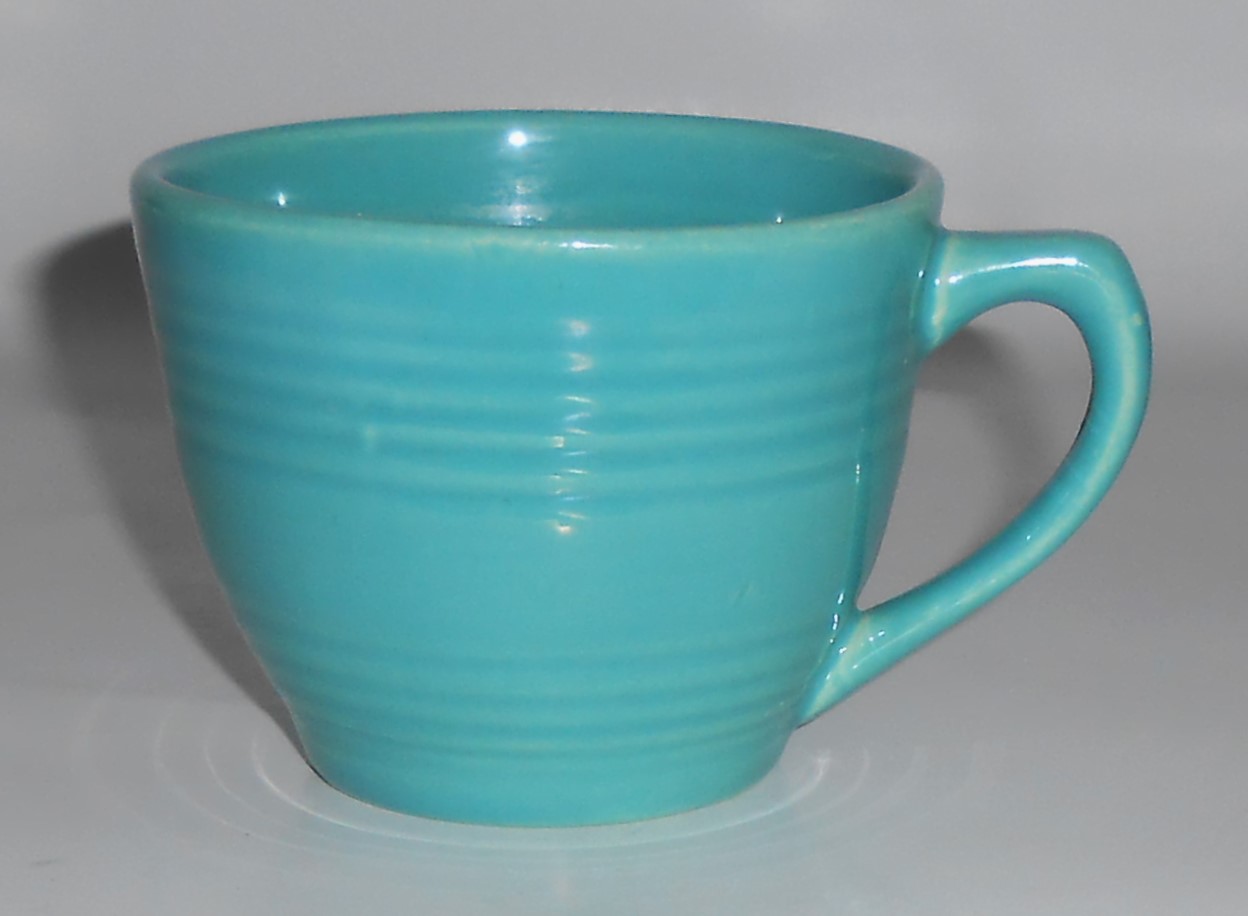 VINTAGE Bauer Pottery Monterey Ring Turquoise Cup