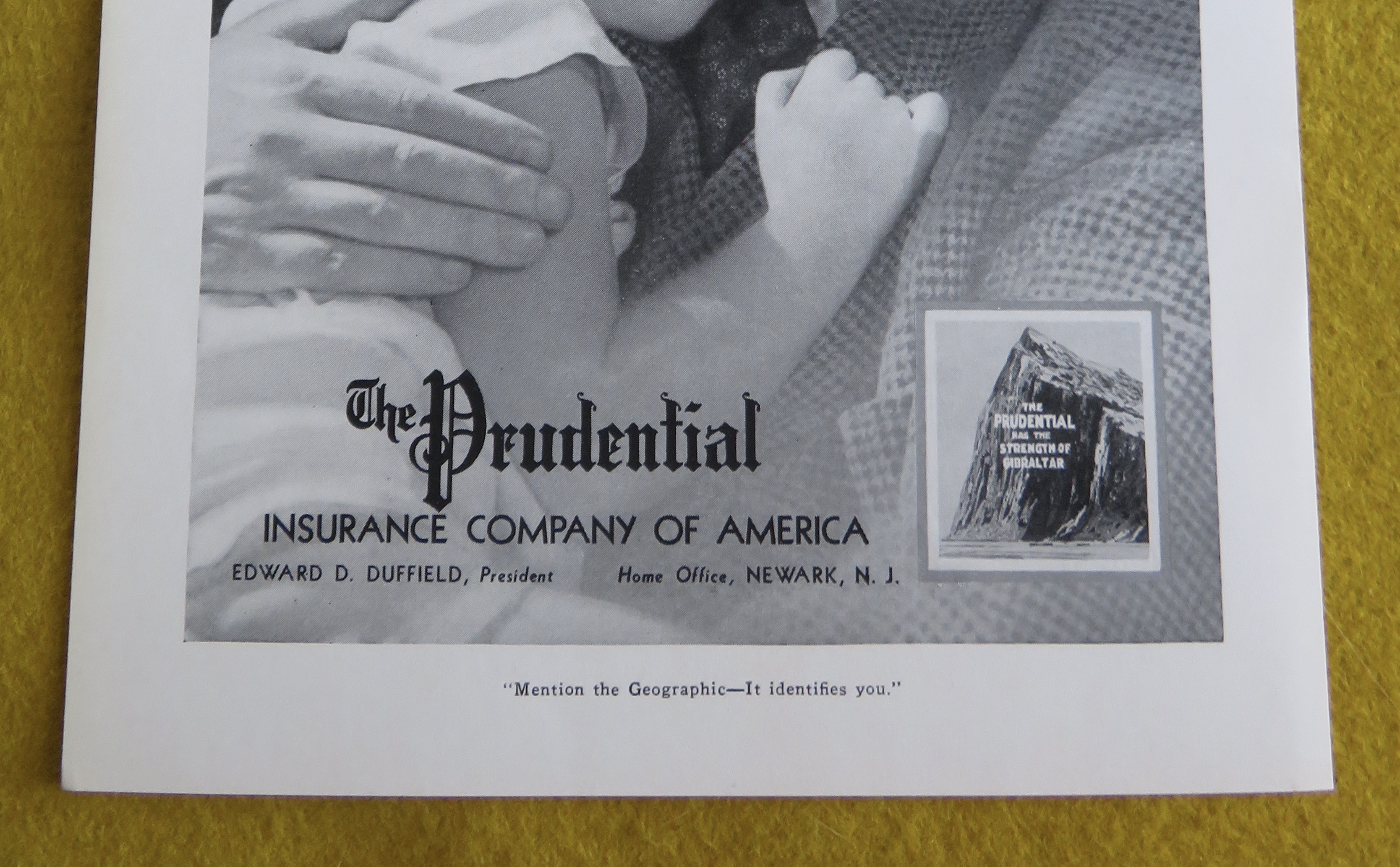 1938 The Prudential Life Insurance Co w Father & Child