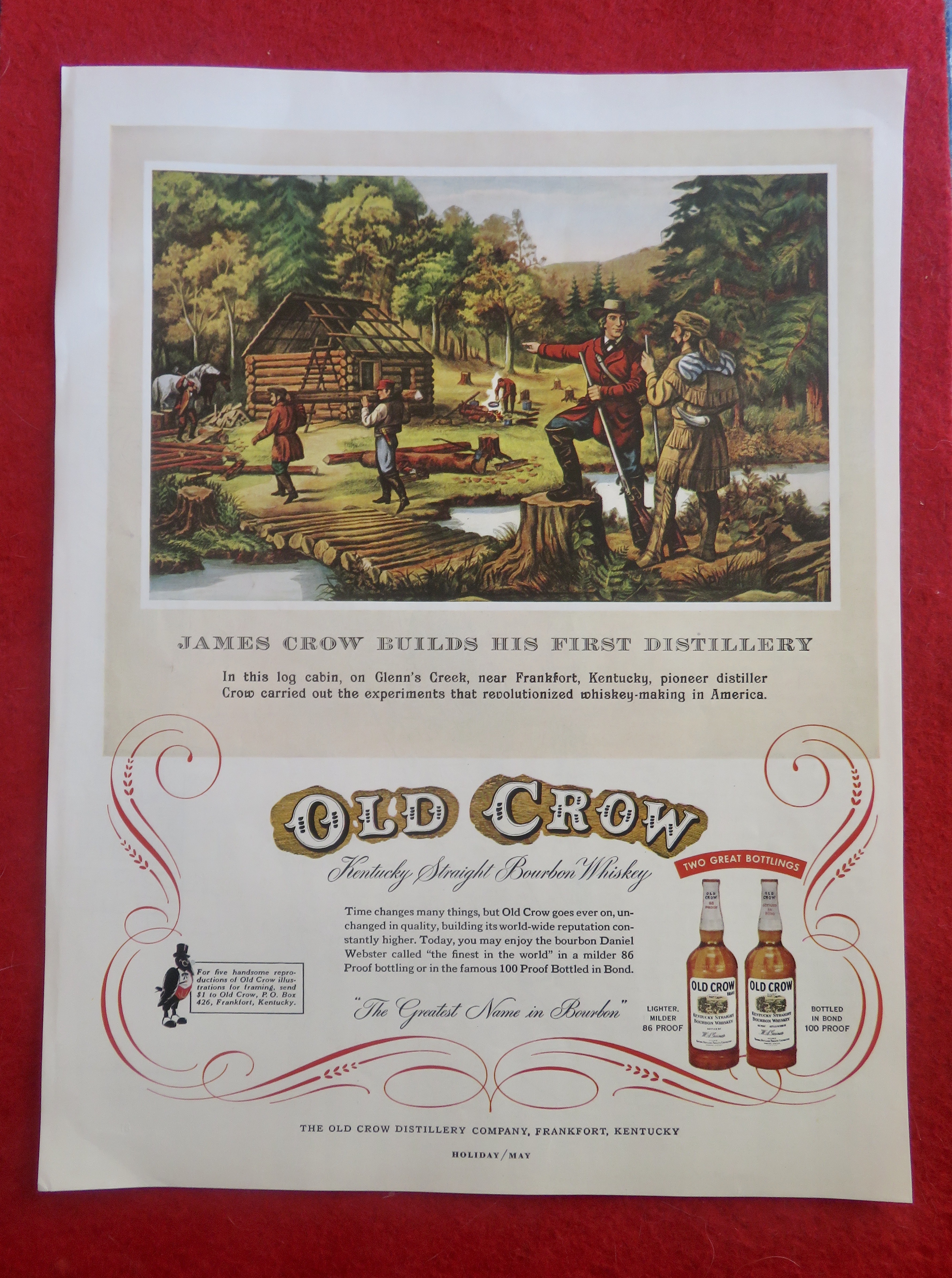 1950's Old Crow Whiskey with James Crow First Distllery