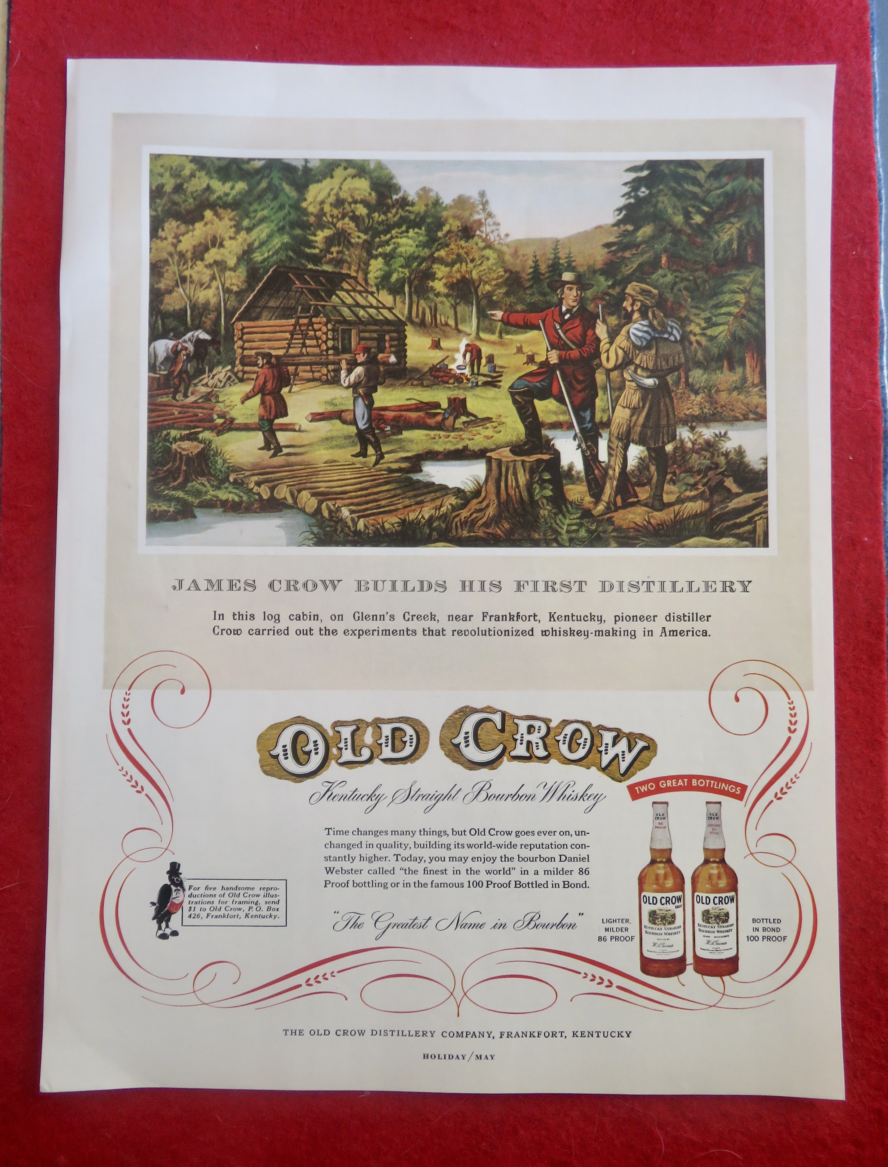 1950's Old Crow Whiskey with James Crow First Distllery