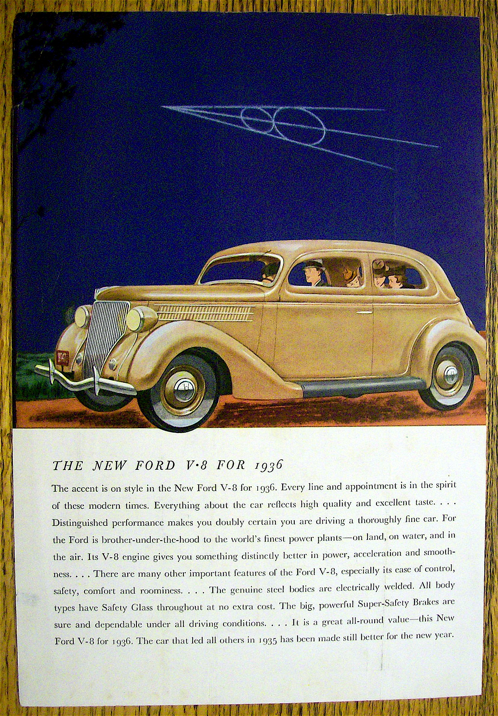 1936 Ford Automobile with the New Ford V - 8