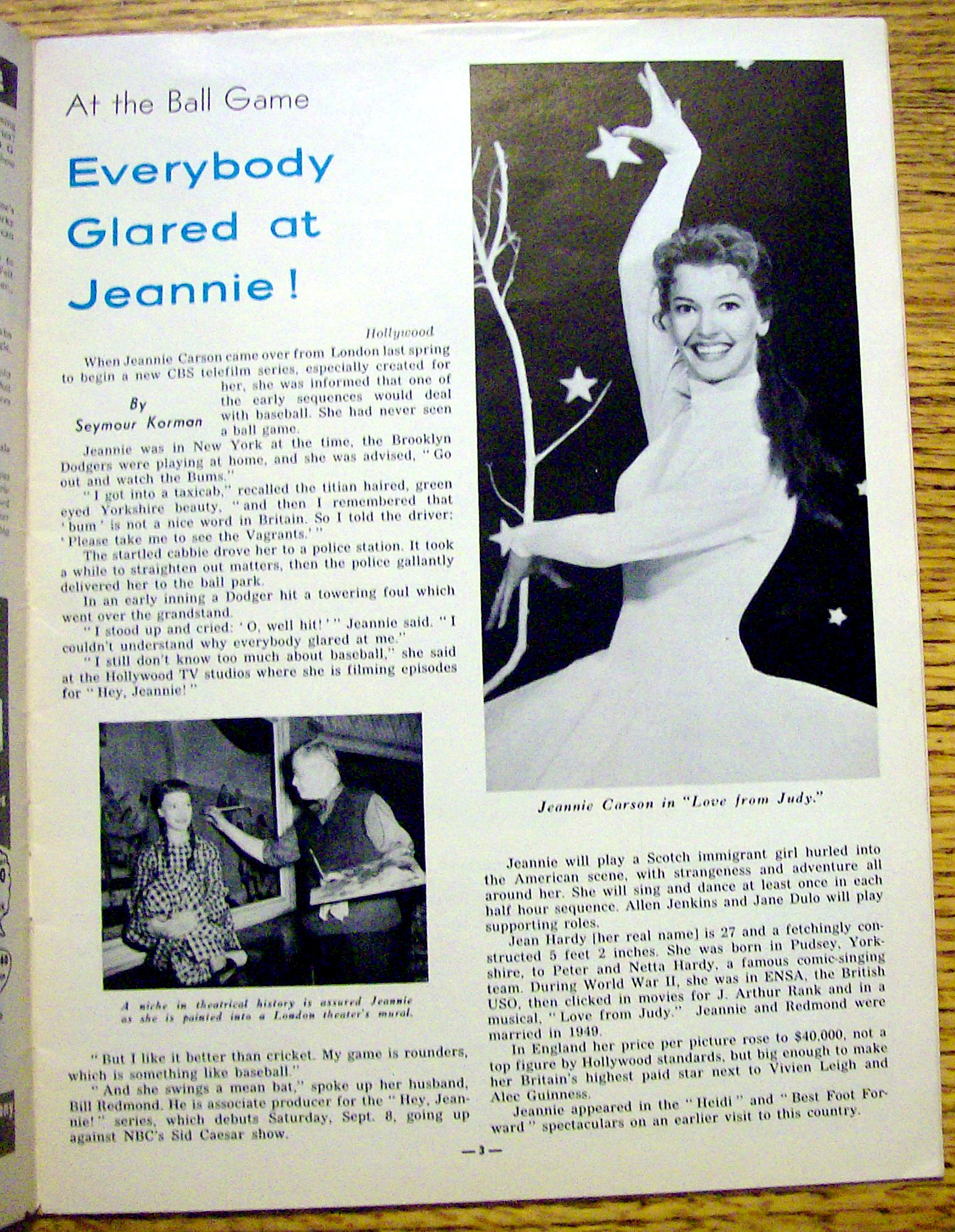 Chicago TV Week August 25-31, 1956 Jeannie Carson
