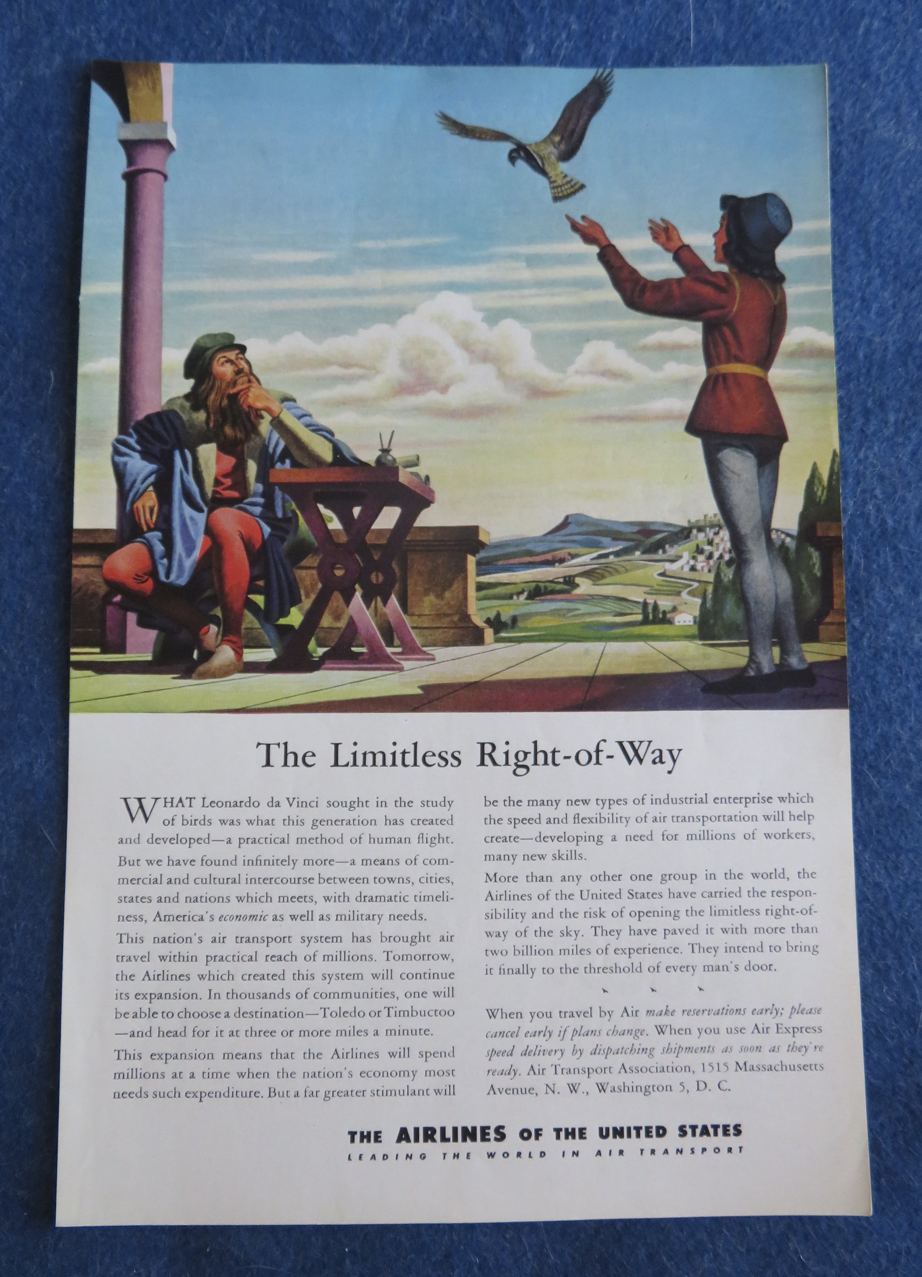 1944 Airlines Of The United States w/ Leonardo Da Vinci