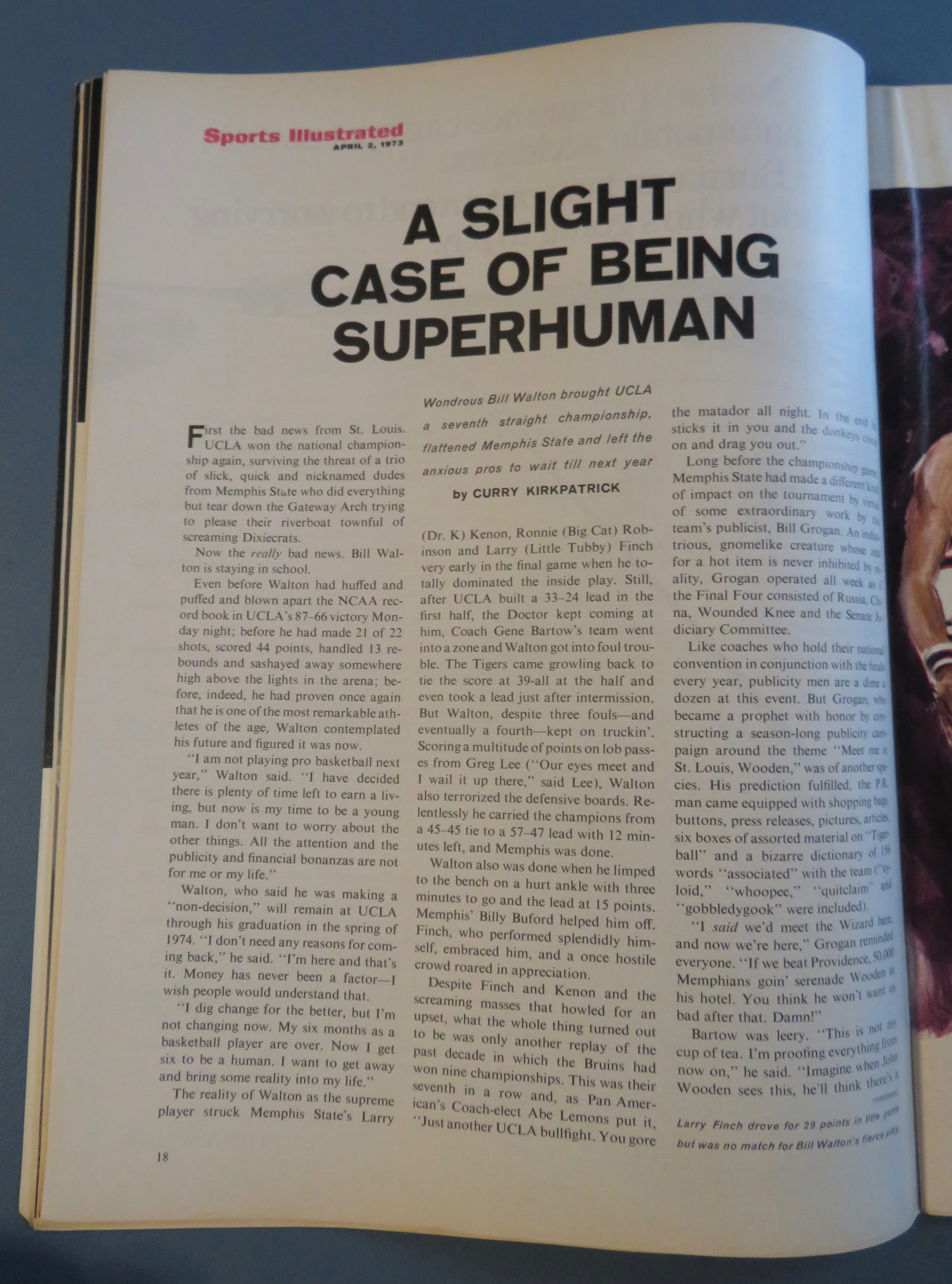 Sports Illustrated Magazine-April 2, 1973-Henri Richard