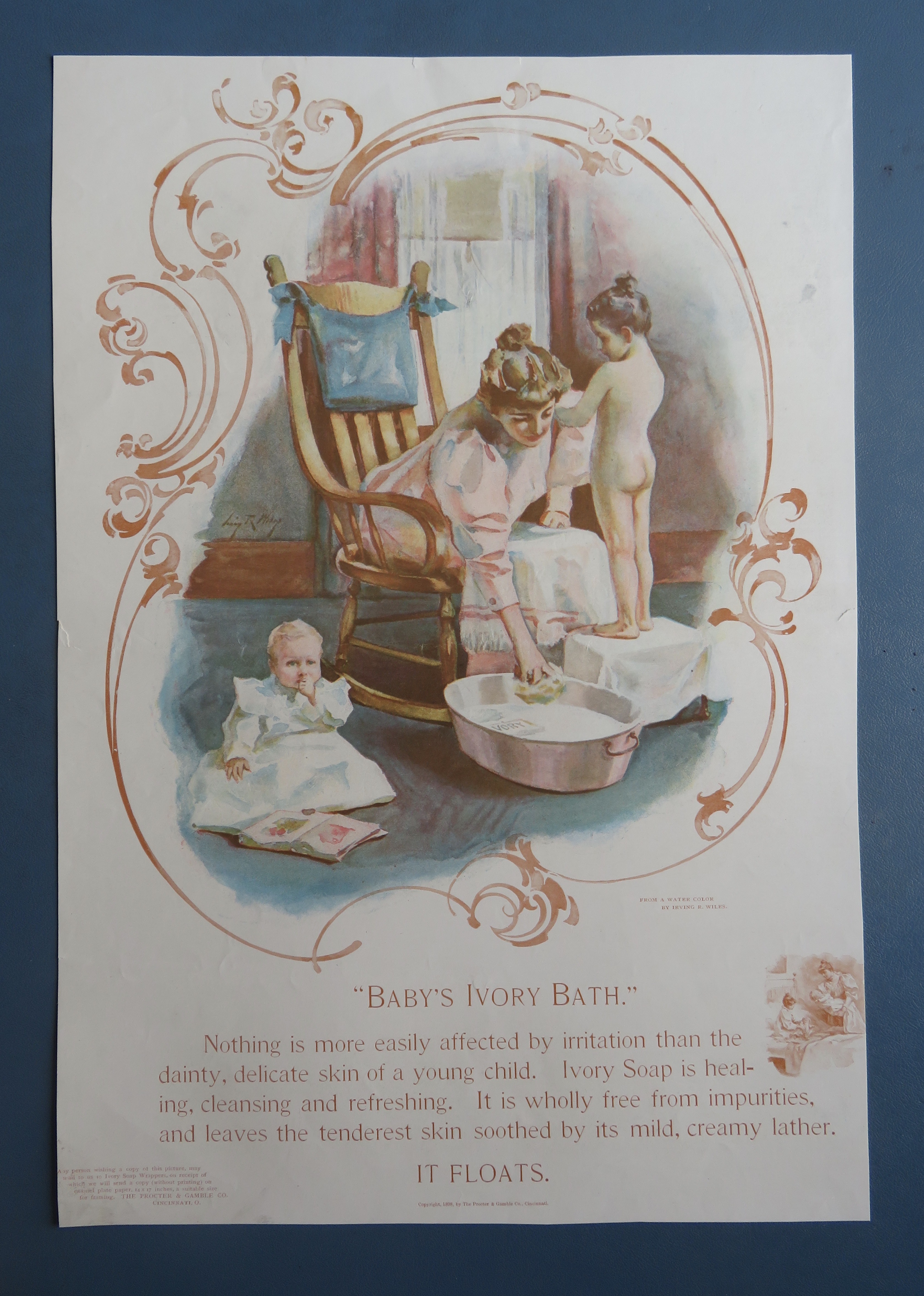 1898 Ivory Soap with Woman Giving A Child A Bath