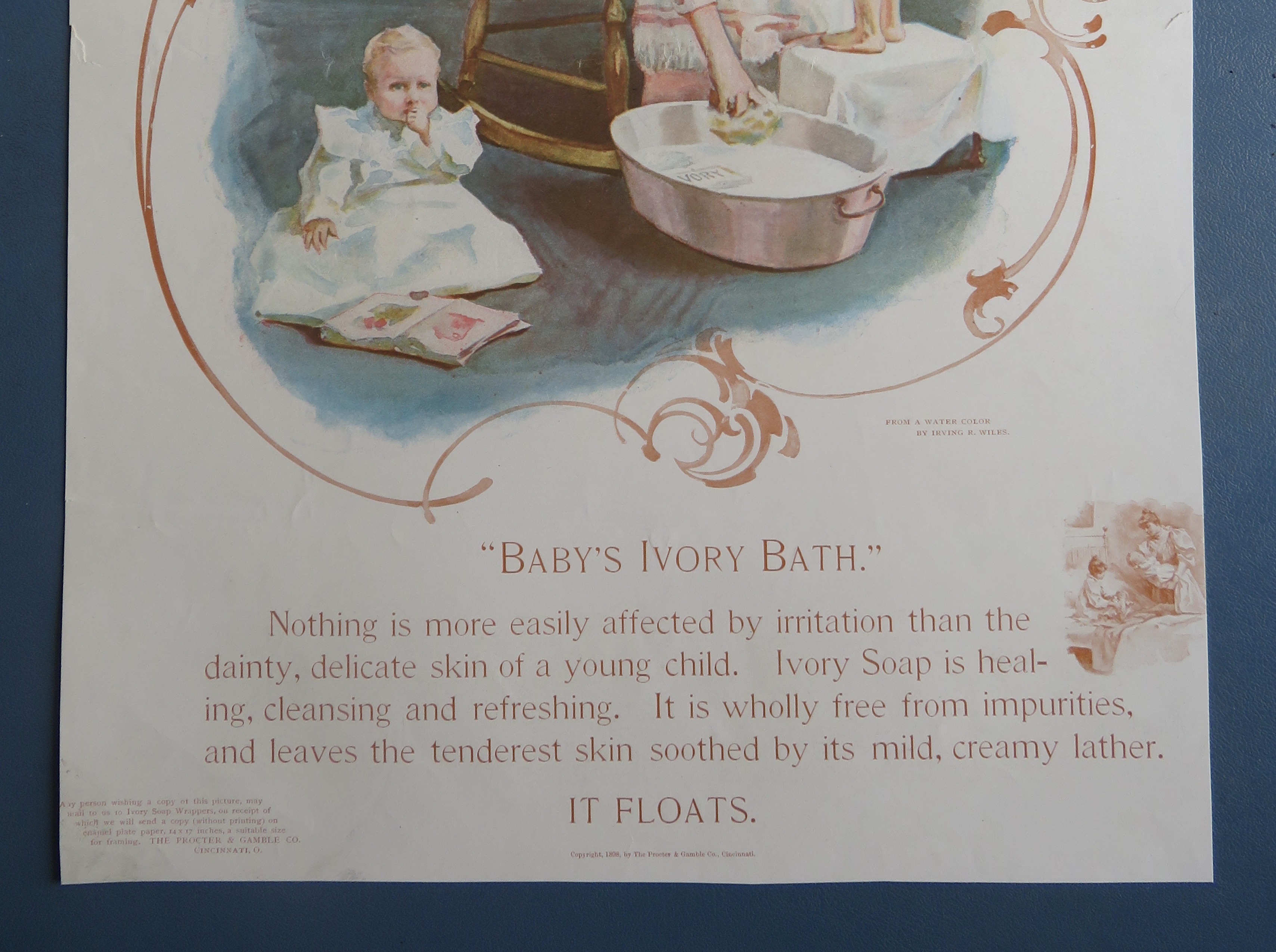 1898 Ivory Soap with Woman Giving A Child A Bath