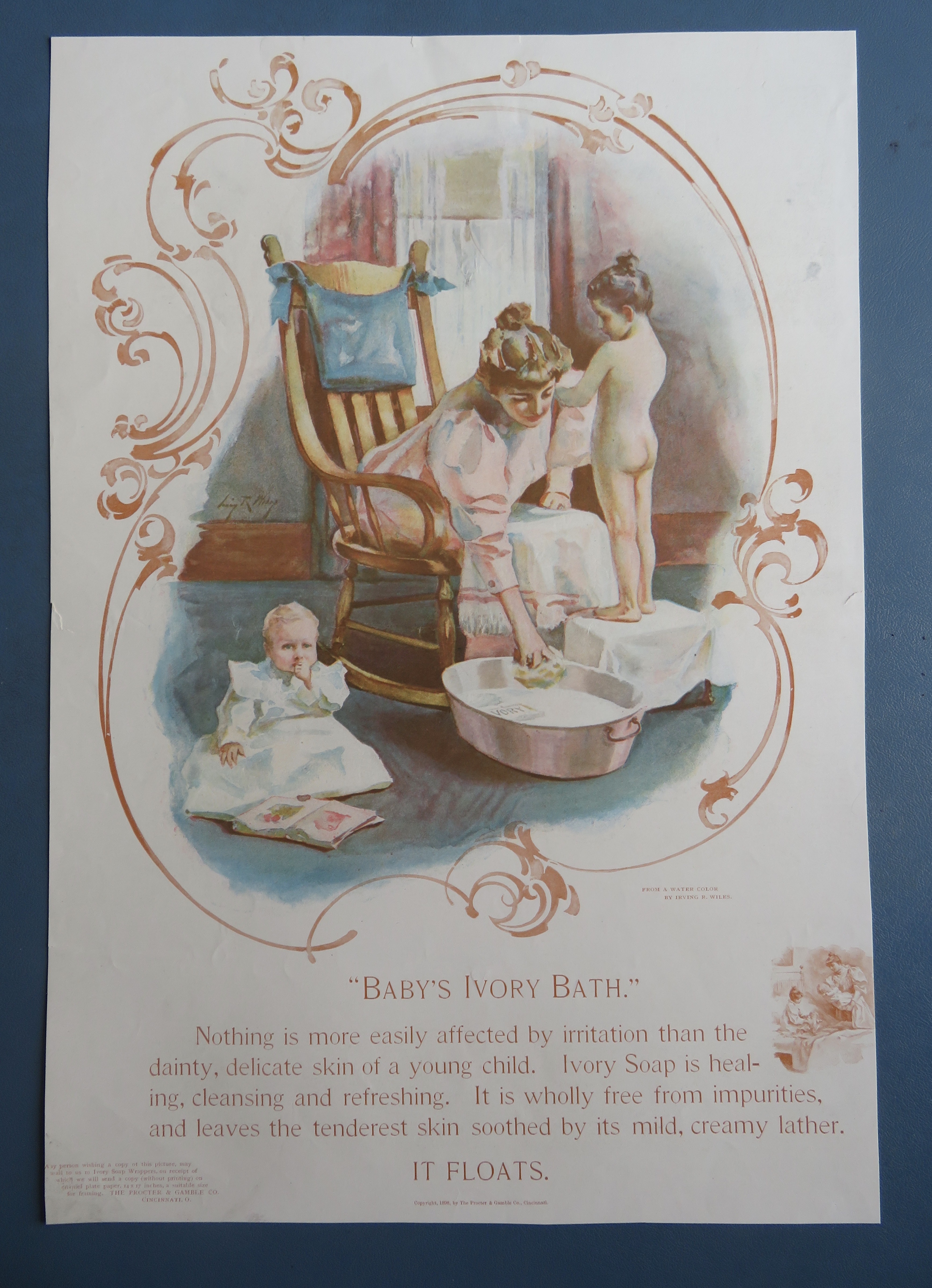 1898 Ivory Soap with Woman Giving A Child A Bath