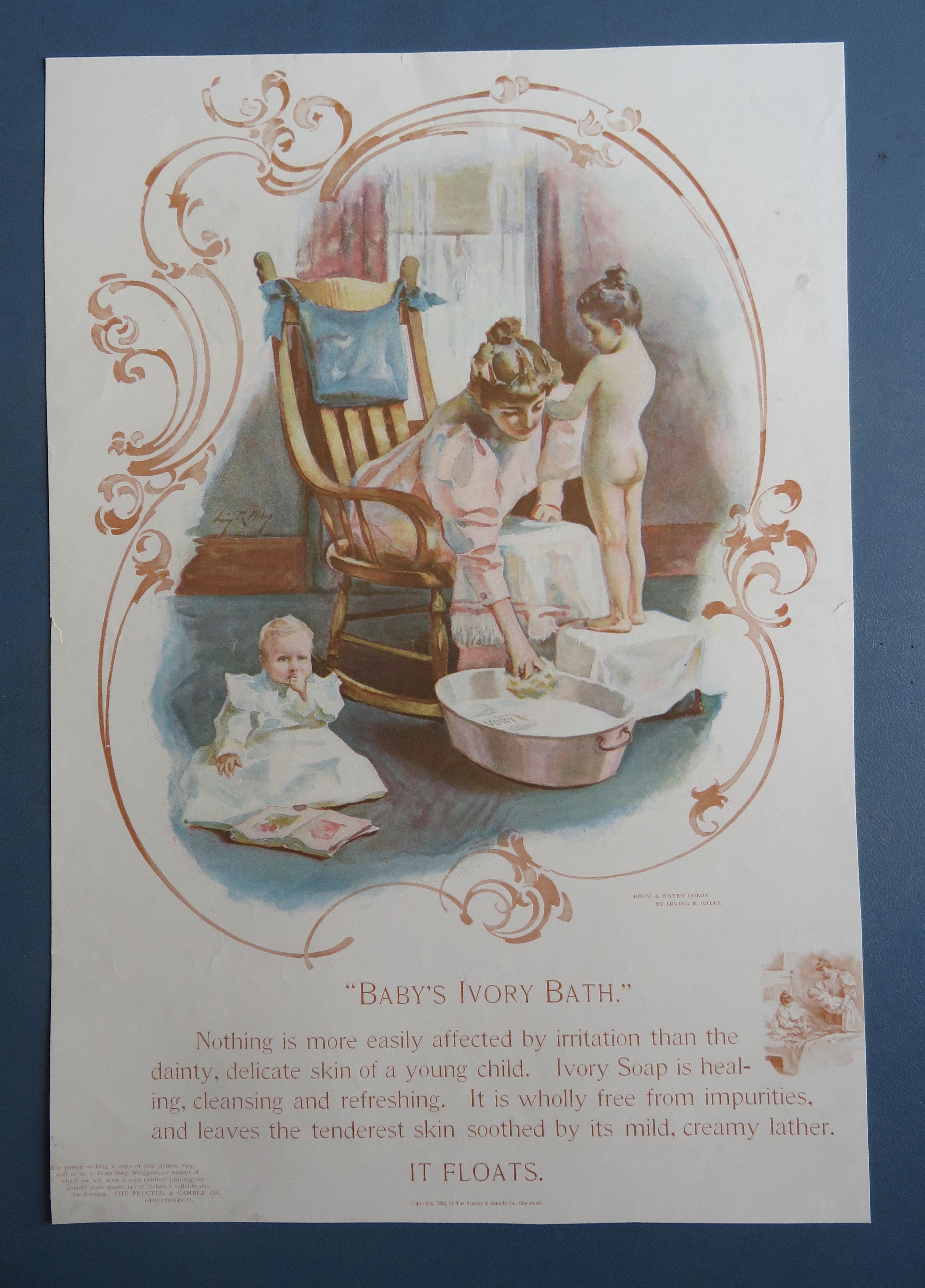 1898 Ivory Soap with Woman Giving A Child A Bath
