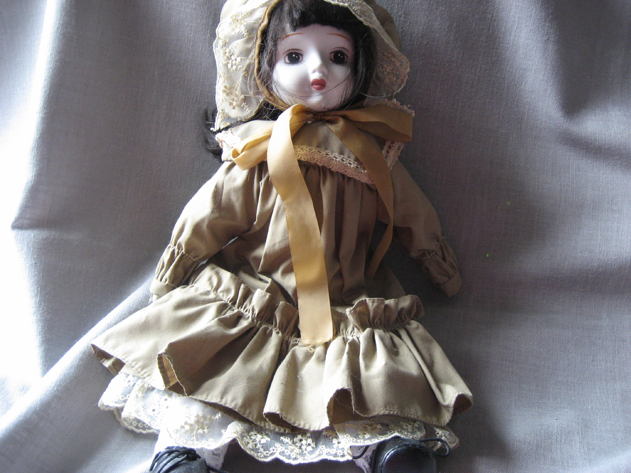 Musical Ceramic Head Doll
