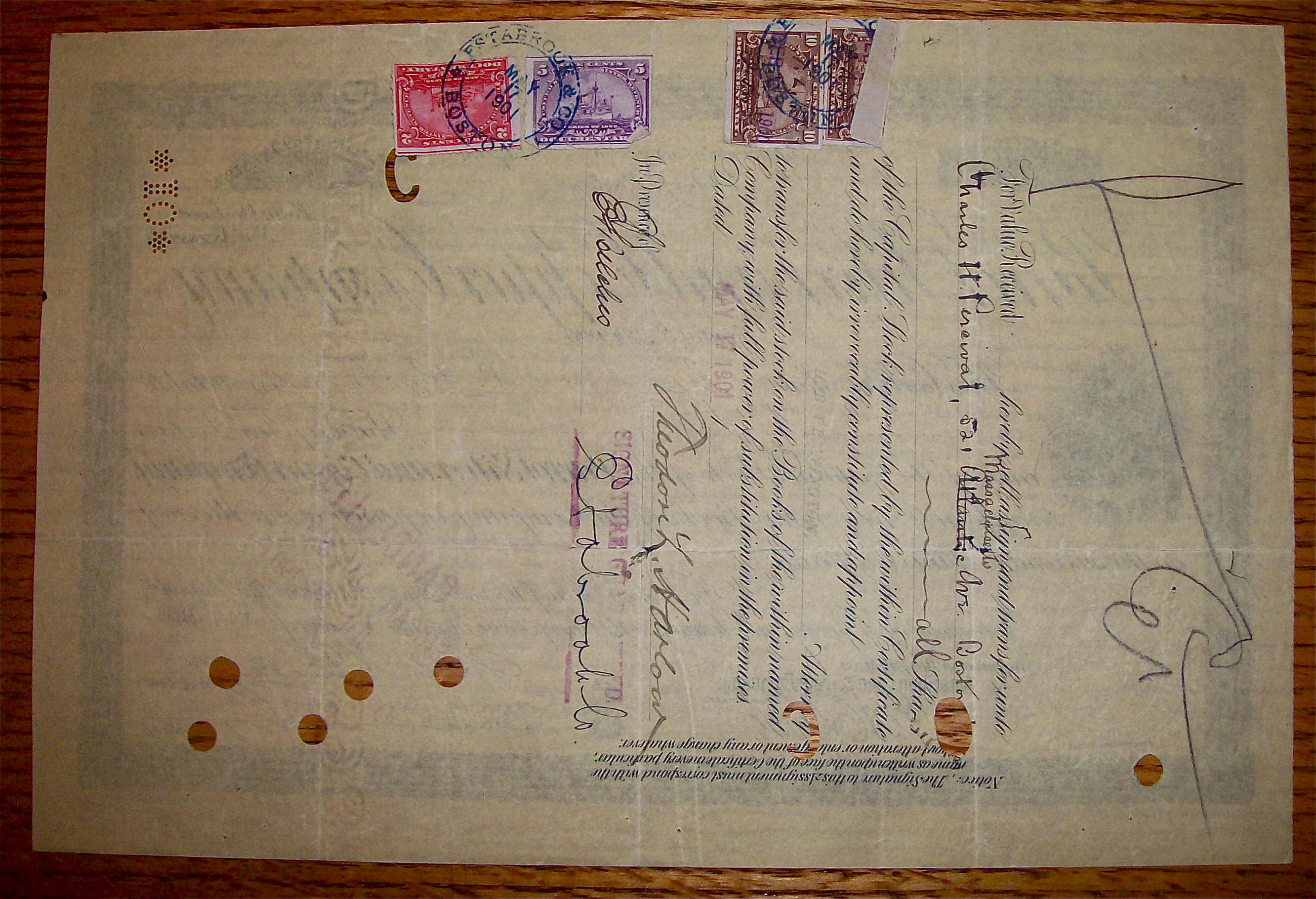 1899 Parrot Silver & Copper Co Stock Certificate