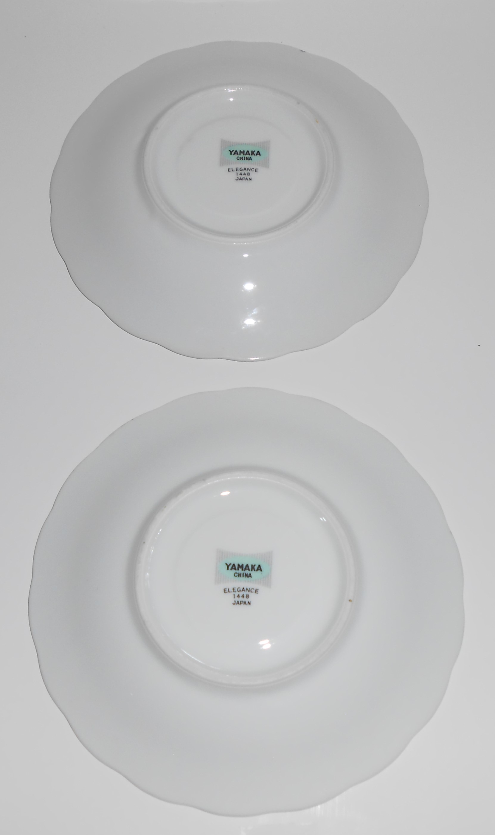 Yamaka China Elegance Platinum Pair Saucers