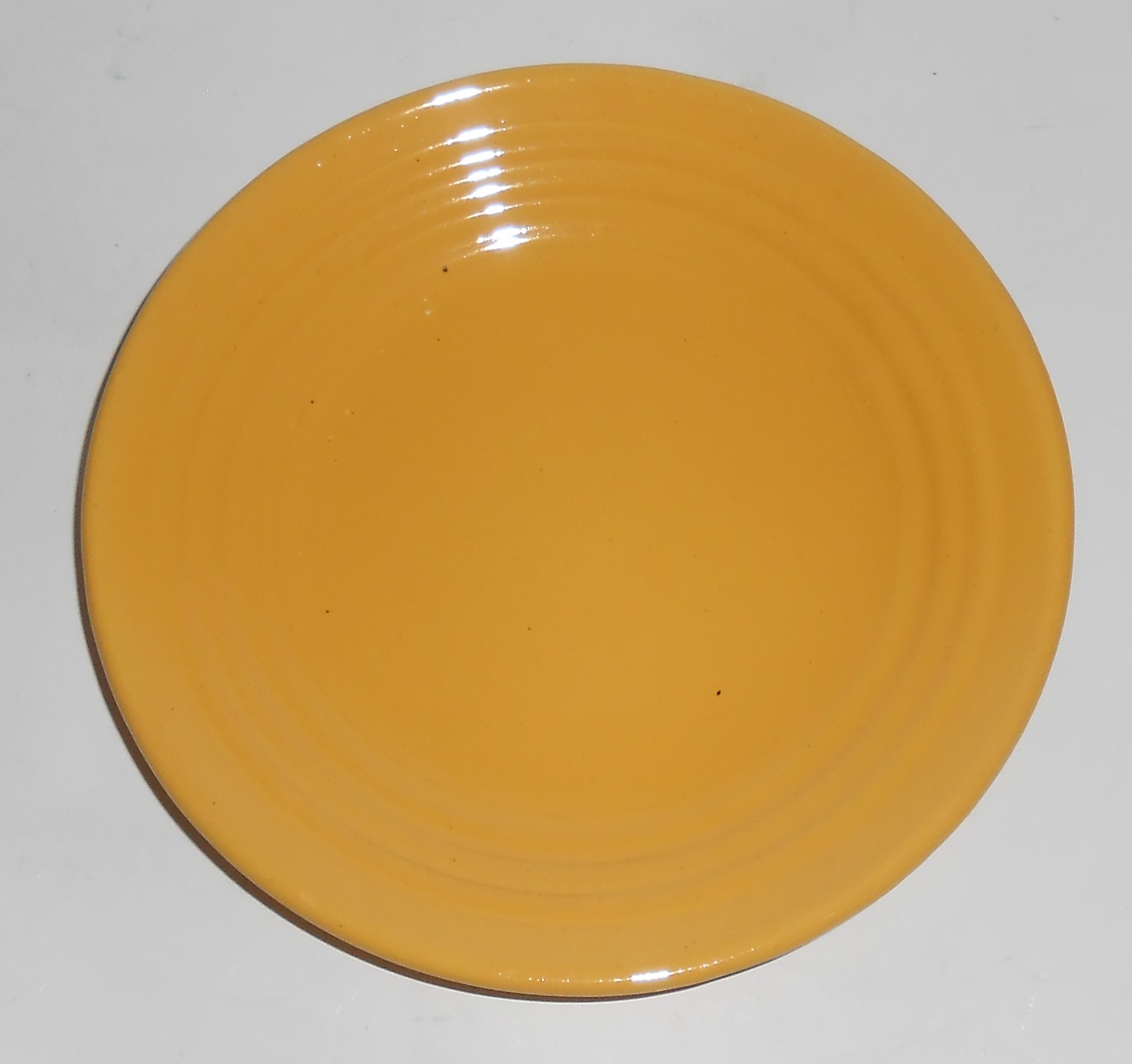 Bauer Pottery Ring Ware Yellow Bread Plate