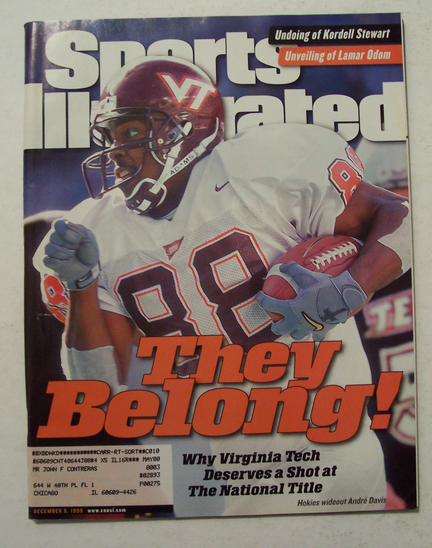 Sports Illustrated Magazine - December 6, 1999