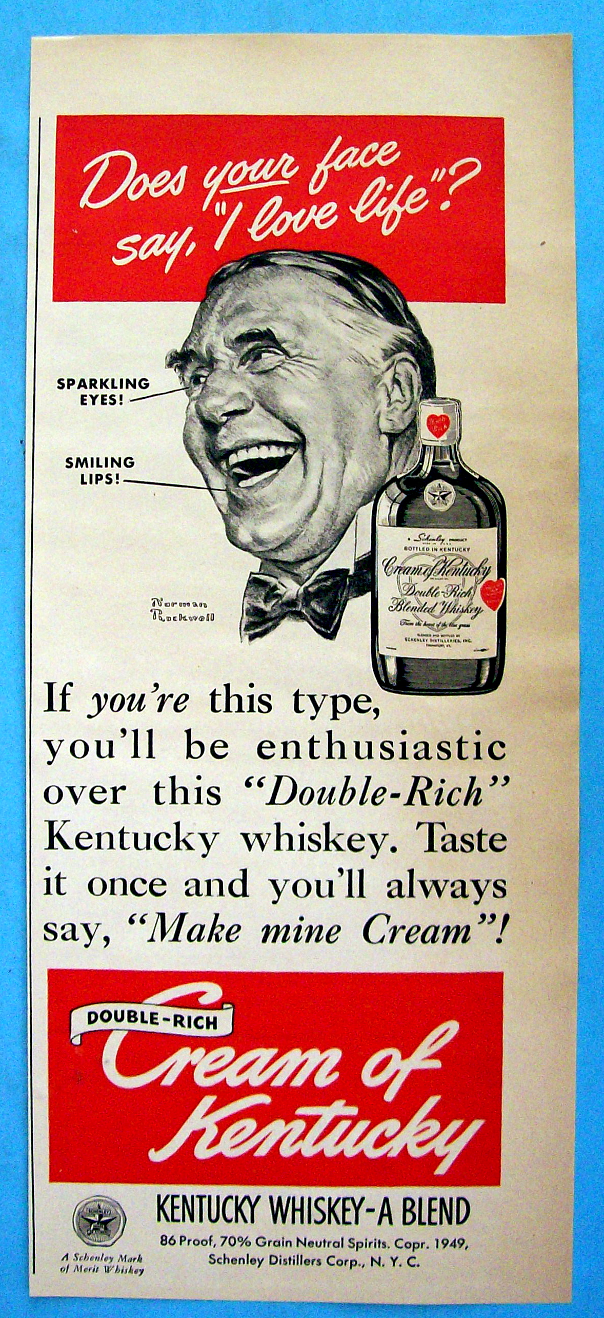 1949 Cream Of Kentucky By Norman Rockwell