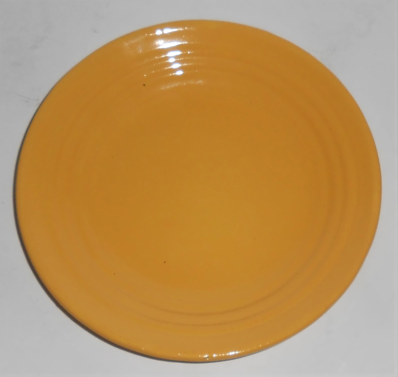 Bauer Pottery Ring Ware Yellow Bread Plate