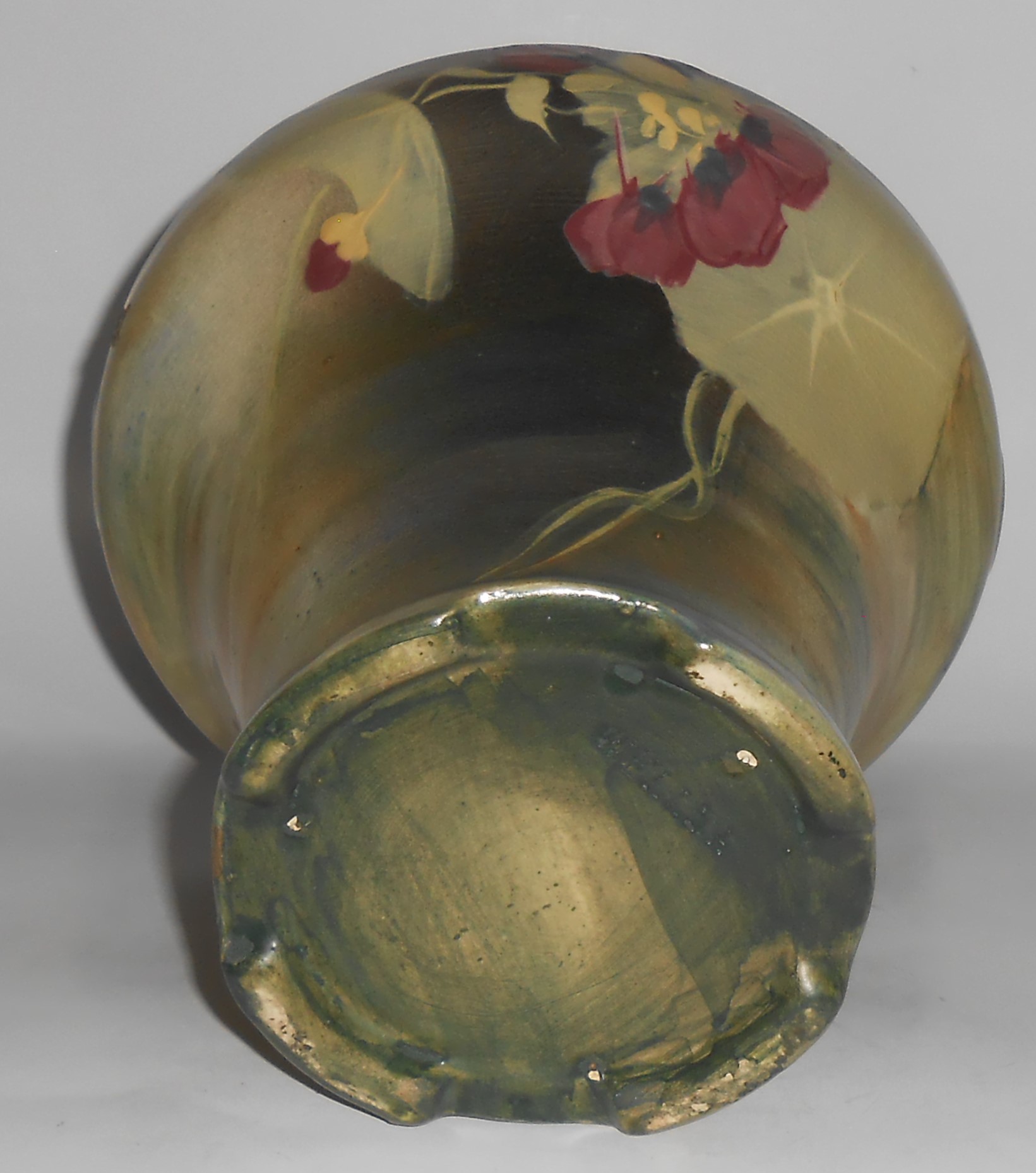 Early Weller Art Pottery Copra Large Floral Decorated B