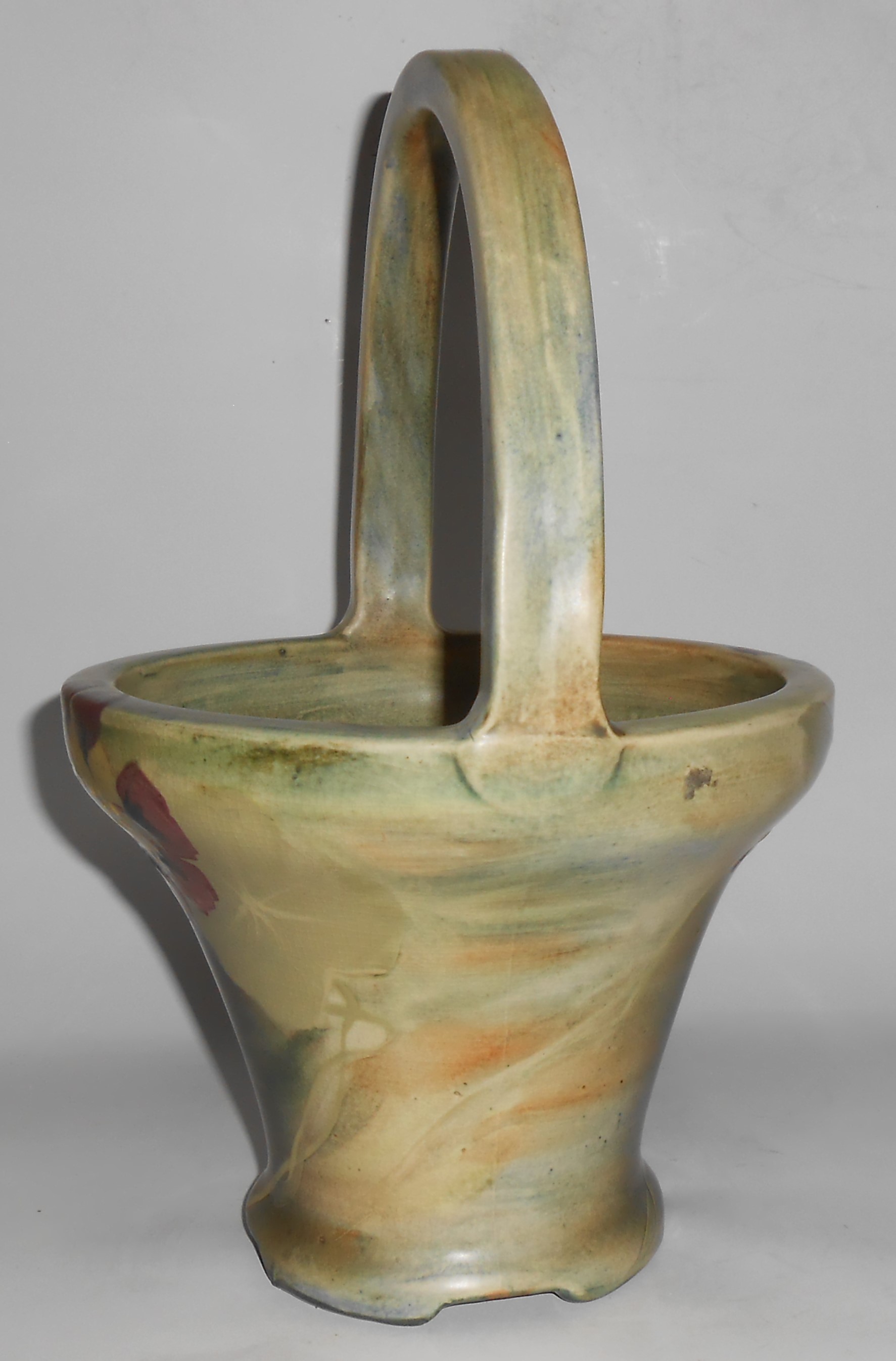 Early Weller Art Pottery Copra Large Floral Decorated B