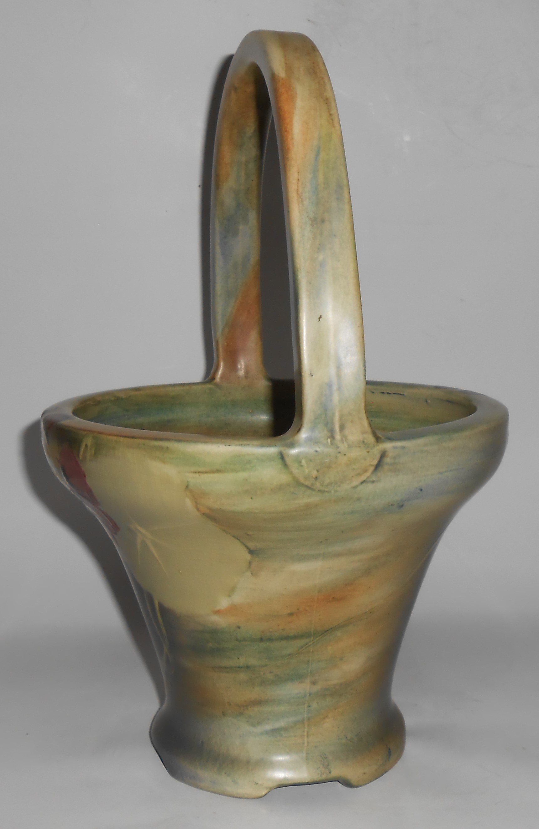 Early Weller Art Pottery Copra Large Floral Decorated B