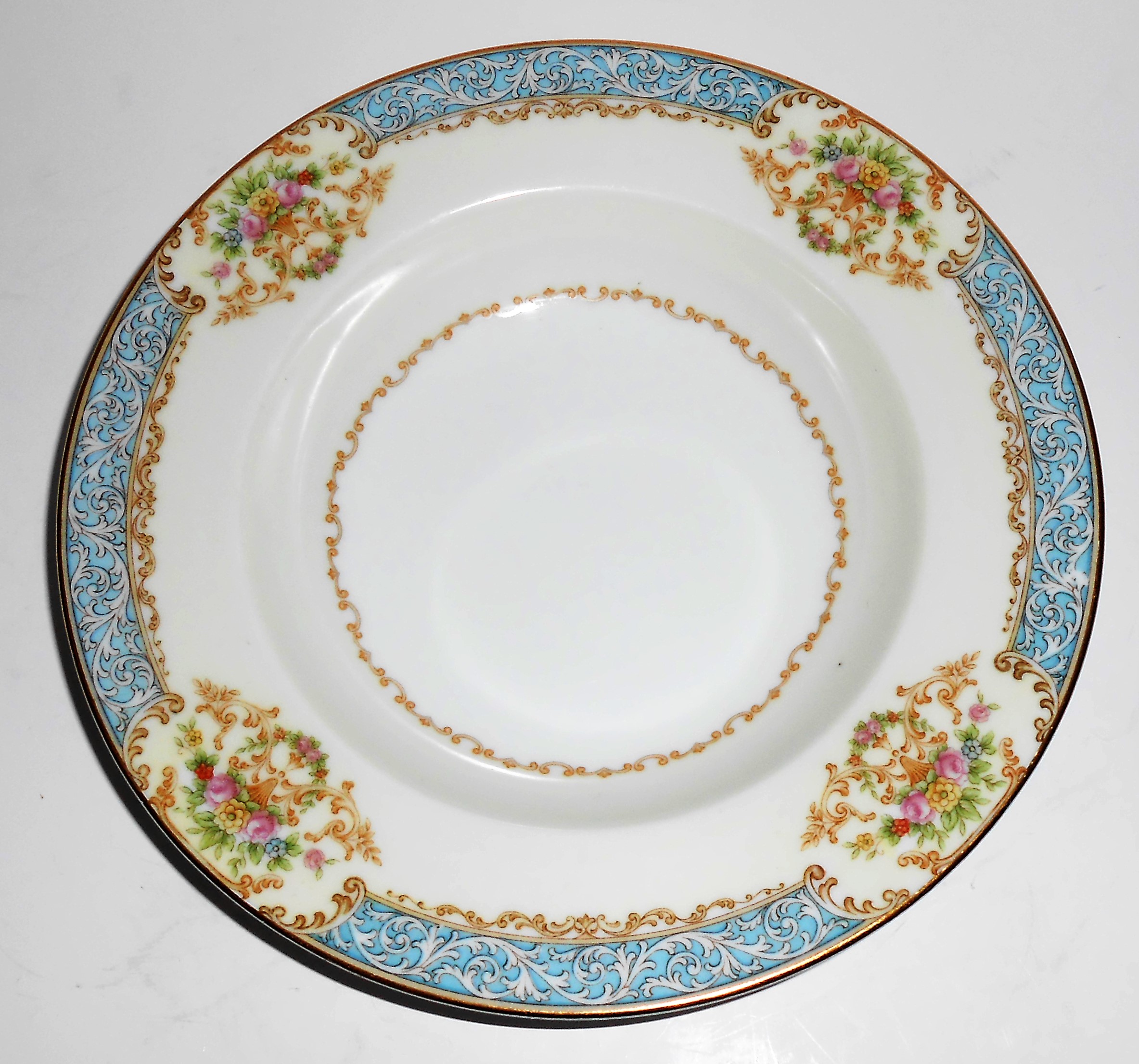 Noritake China Chevonia 6003 Gold Band Soup Bowl Occupi