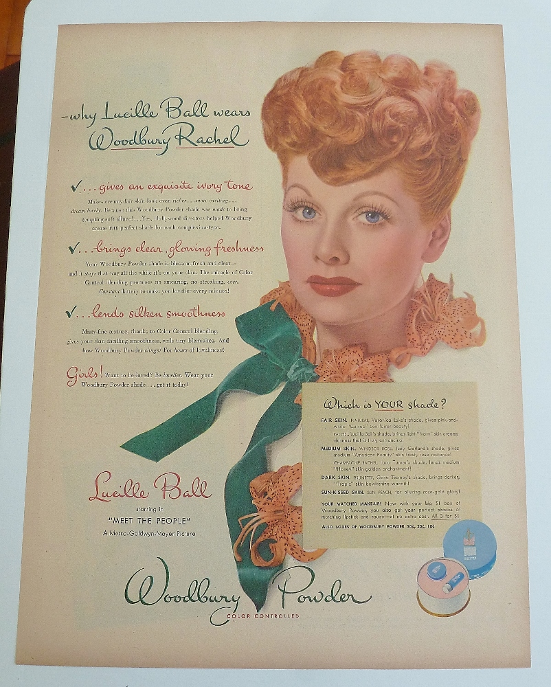 1944 Woodbury Powder With Lucille Ball (I Love Lucy)