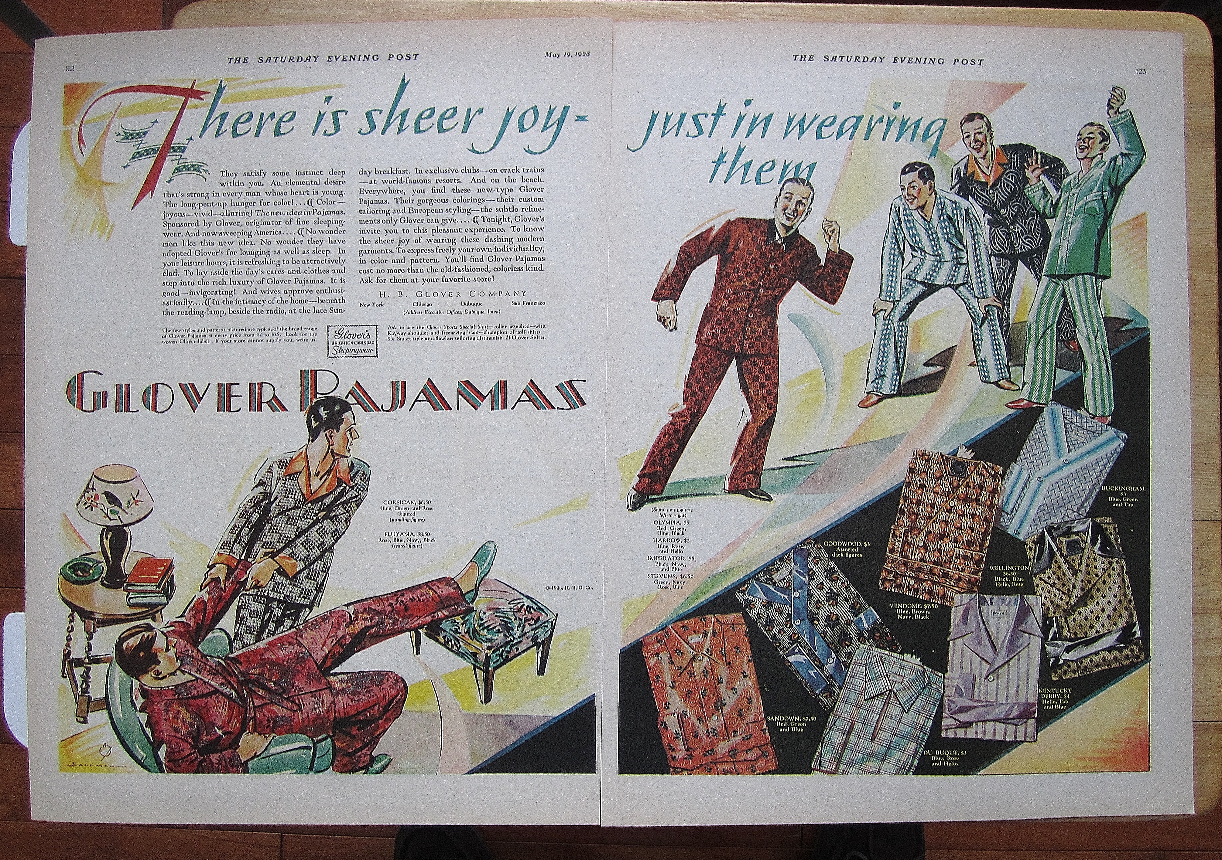 1928 Glover Pajamas With Men In Pajamas