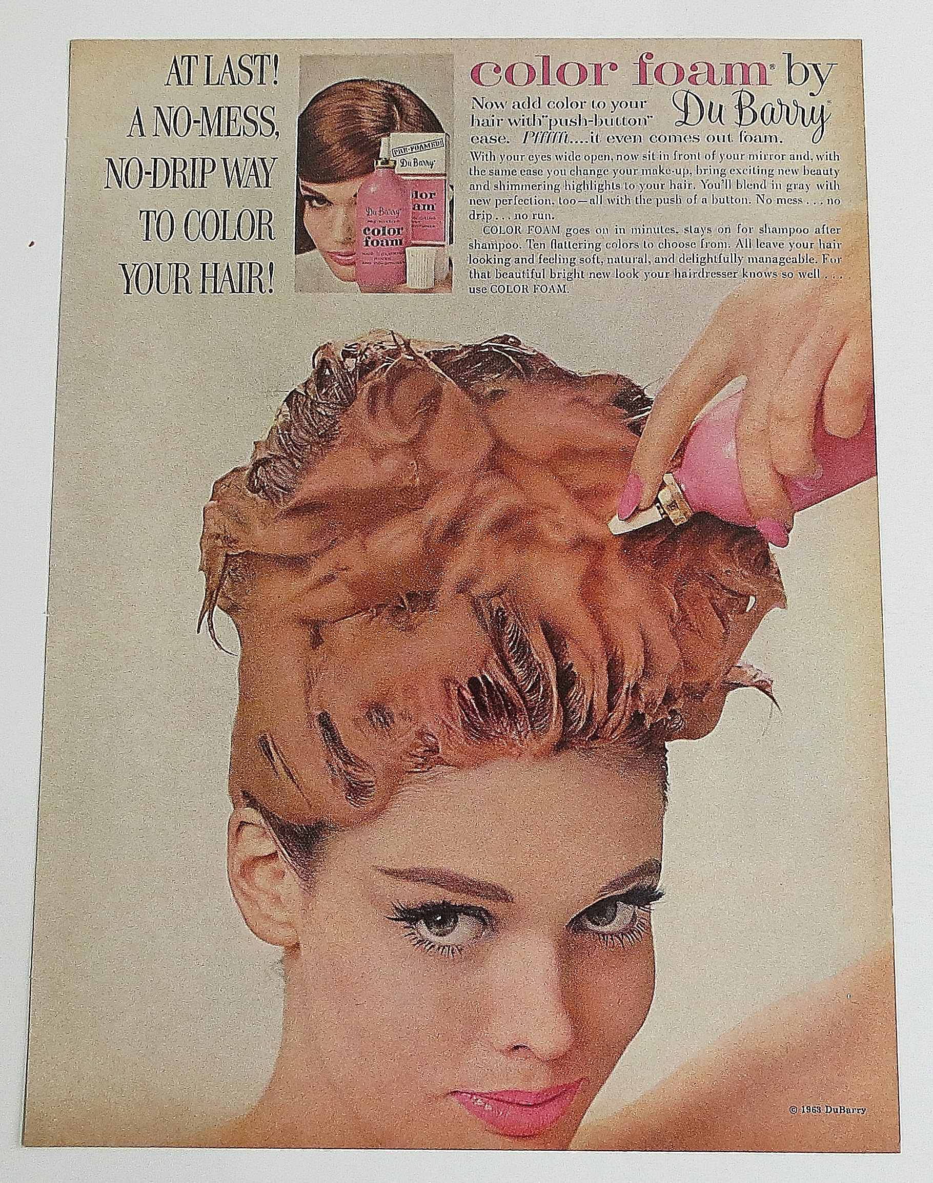 1963 Du Barry Color Foam With Women Coloring Hair