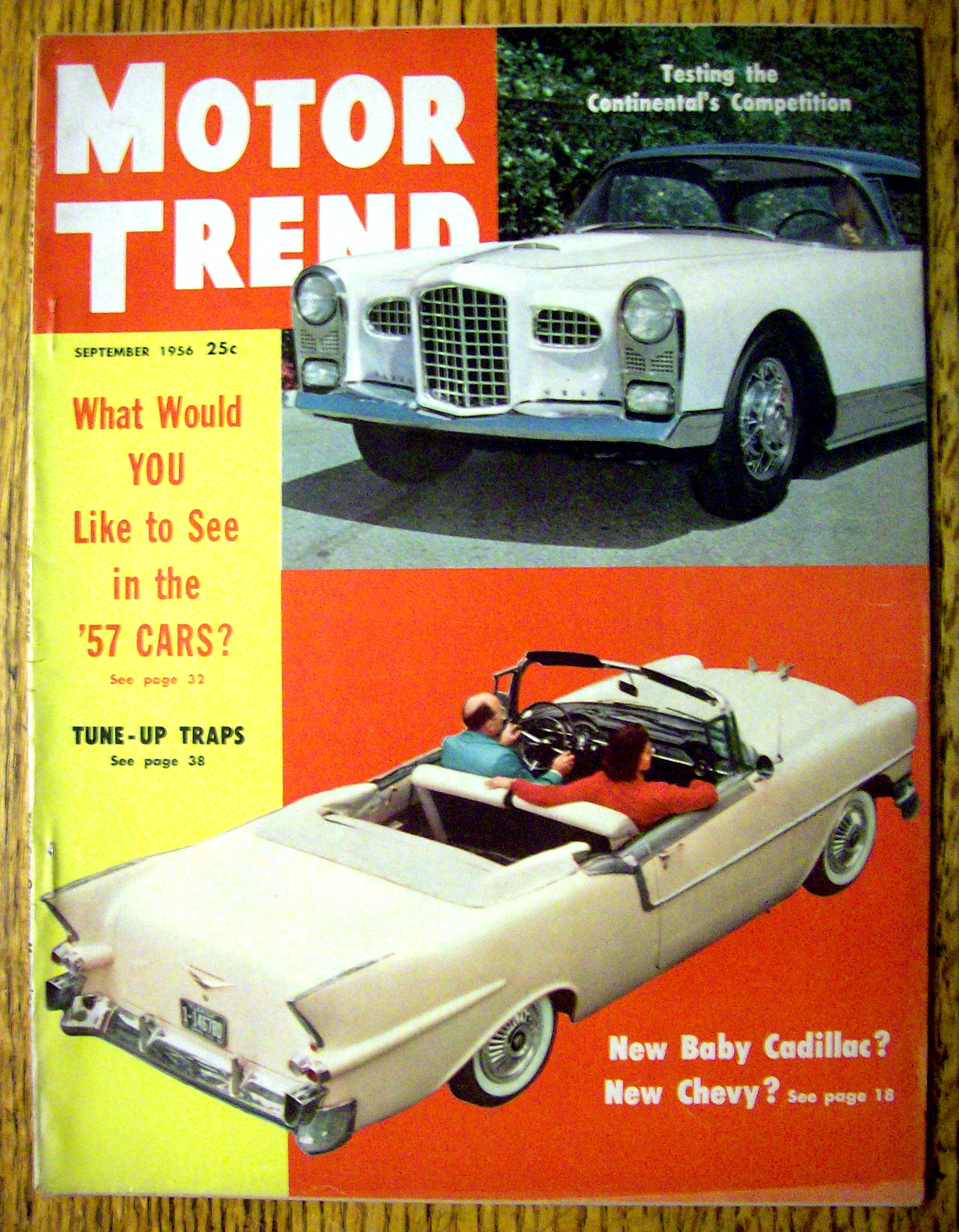 Motor Trend Magazine September 1956 1957 Cars