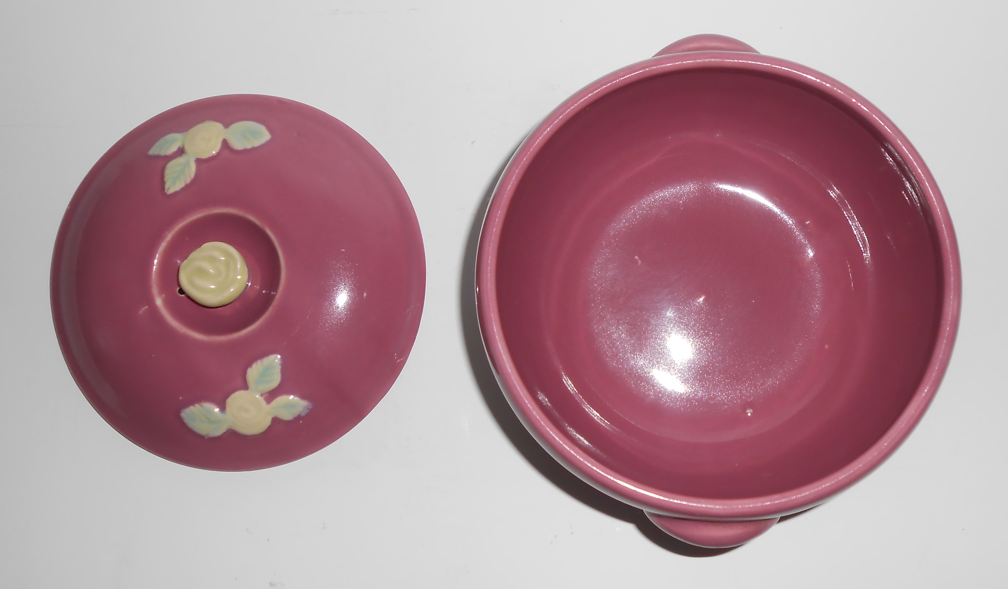 Coors Pottery Rosebud Early Red Triple Service 2 Pint C