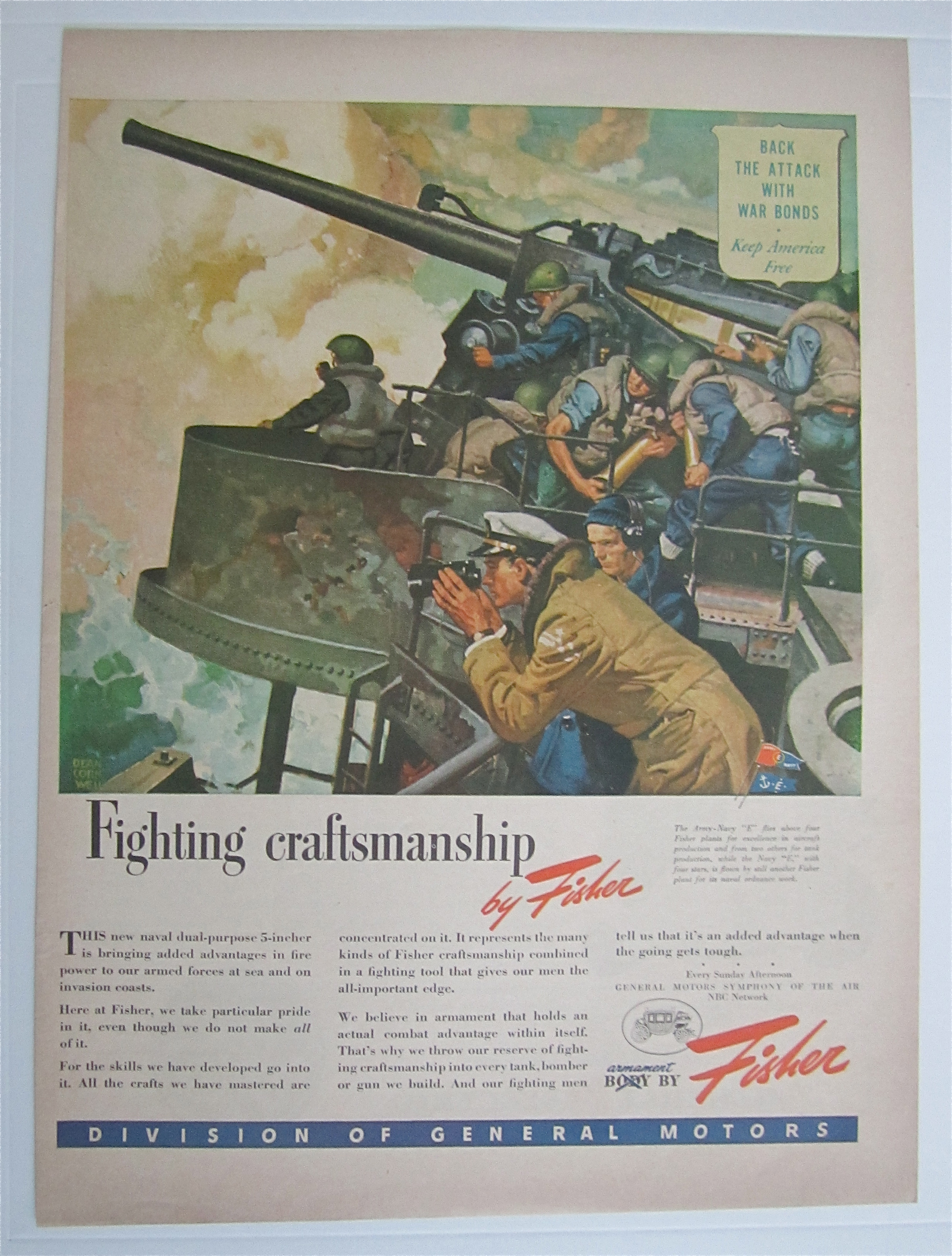 1943 Body By Fisher By Dean Cornwell with Army Men