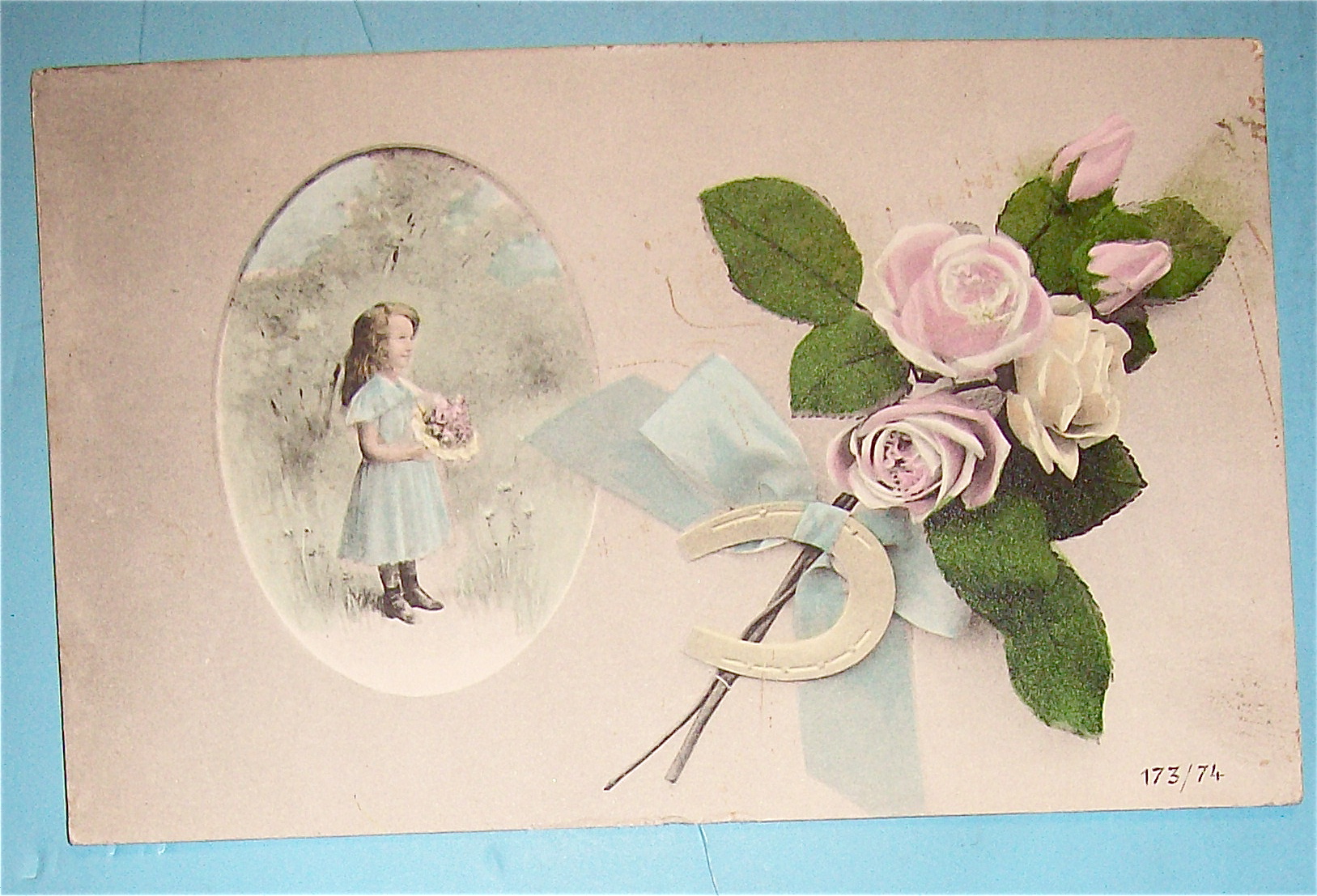 Flowers for a Little Girl Postcard