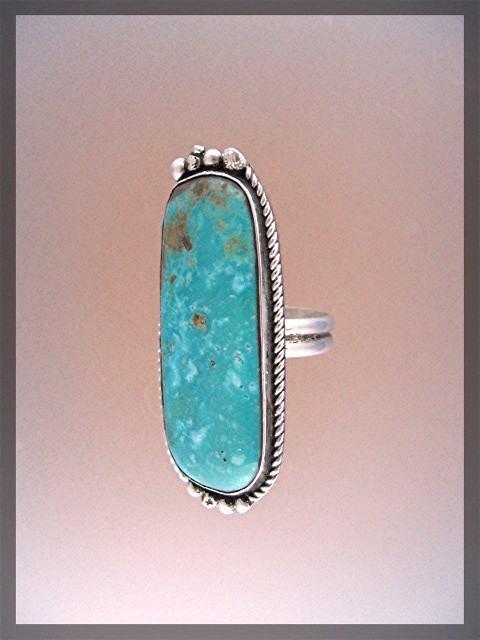 ROBERT LEEKITY Sterling Silver Turquoise Ring