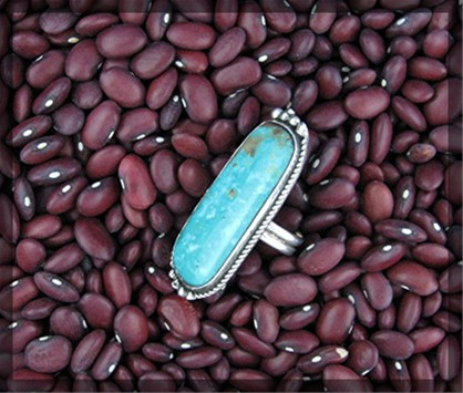ROBERT LEEKITY Sterling Silver Turquoise Ring