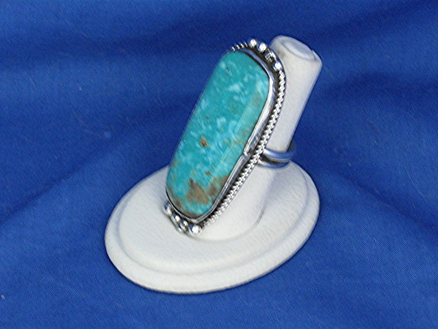 ROBERT LEEKITY Sterling Silver Turquoise Ring