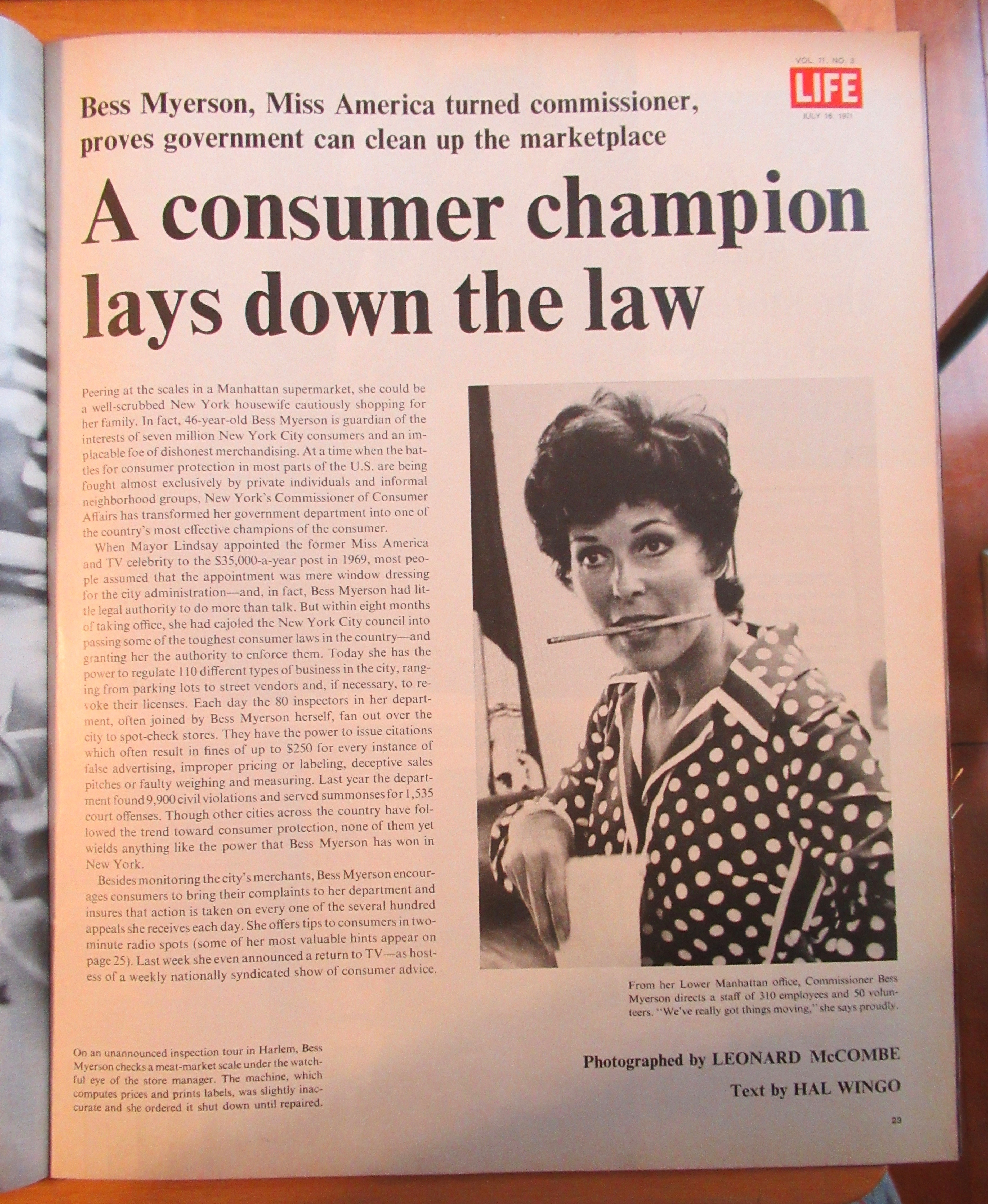 Life Magazine July 16, 1971 Consumer's Best Friend