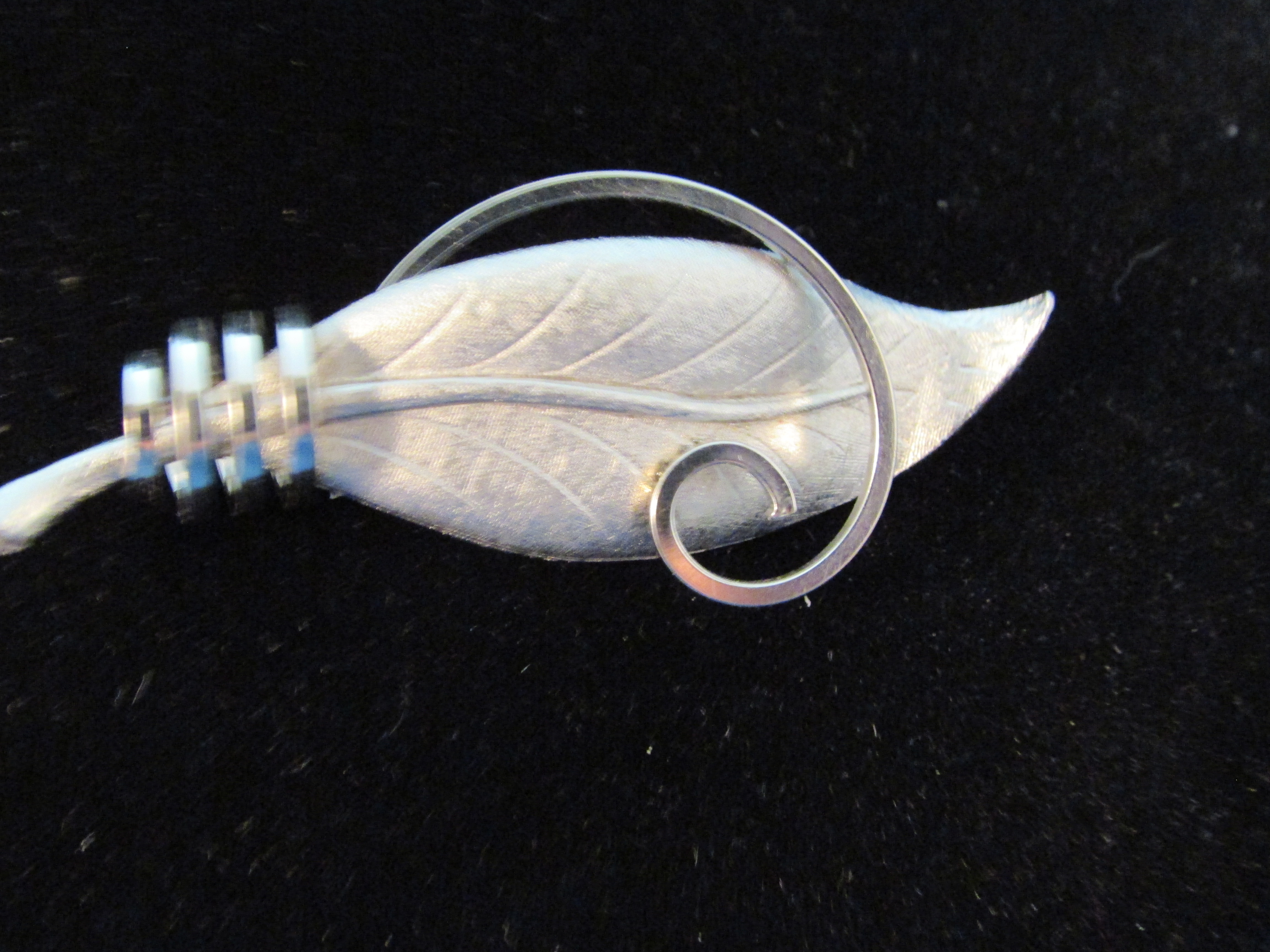 Pewter Leaf Pin