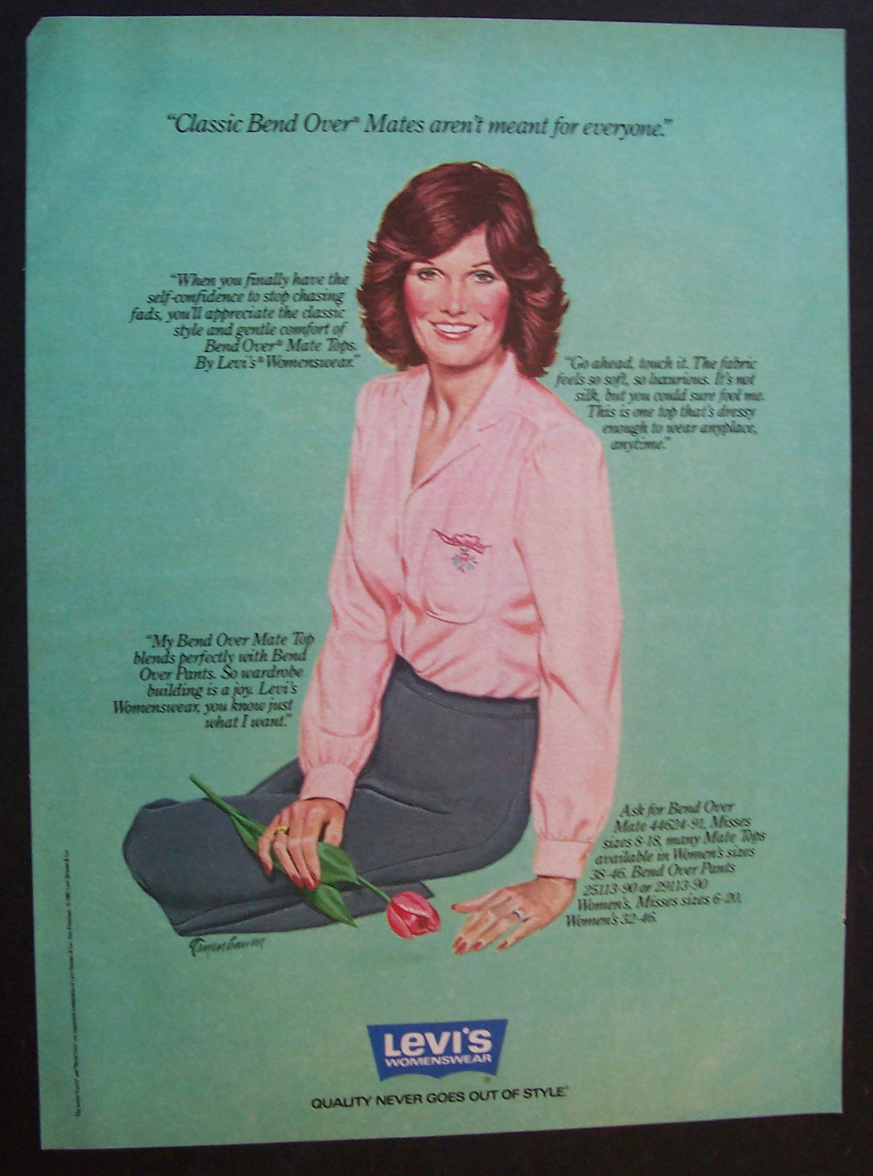 1981 Levi's Womenswear w/Woman in Bend Over Mates