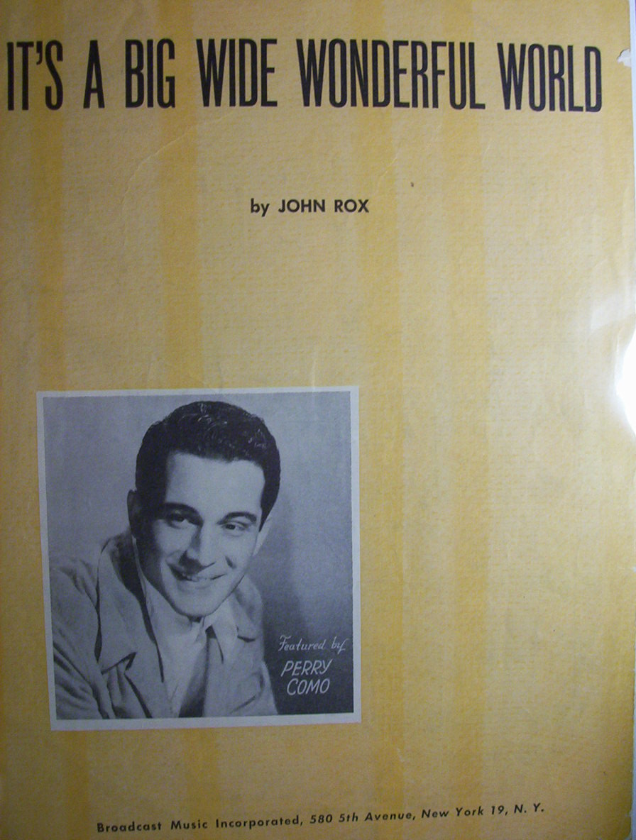 Sheet Music For 1940 It's A Big Wide Wonderful World