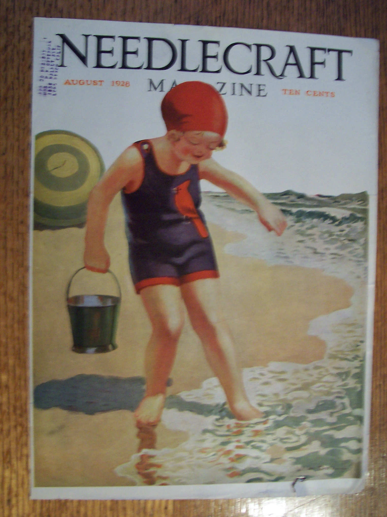 Needlecraft Magazine Cover by Grotz - August 1928