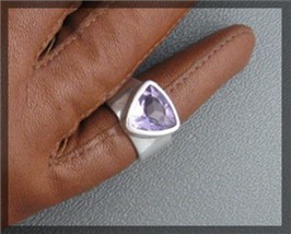 Designer Sterling Silver Amethyst Ring By EXPERIENCE