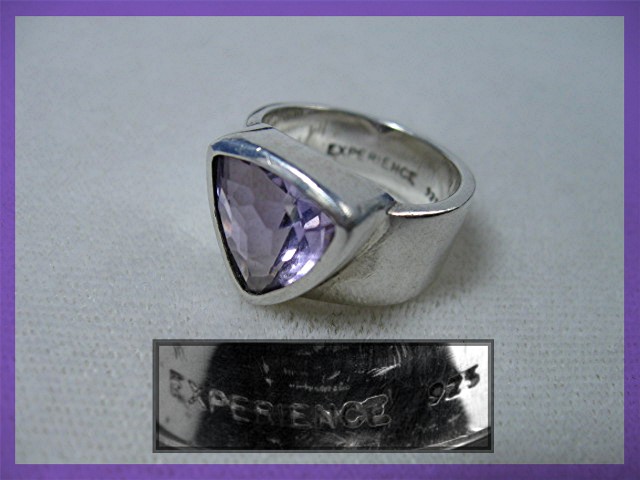 Designer Sterling Silver Amethyst Ring By EXPERIENCE