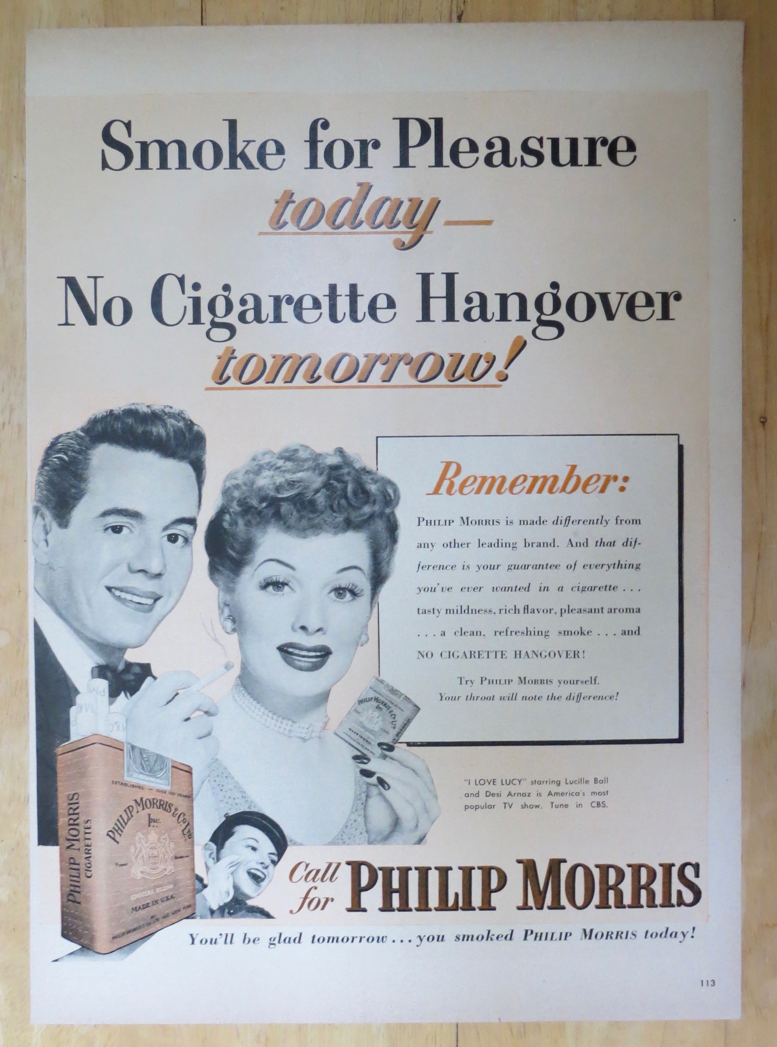 1952 Philip Morris with Desi Arnaz & Lucille Ball