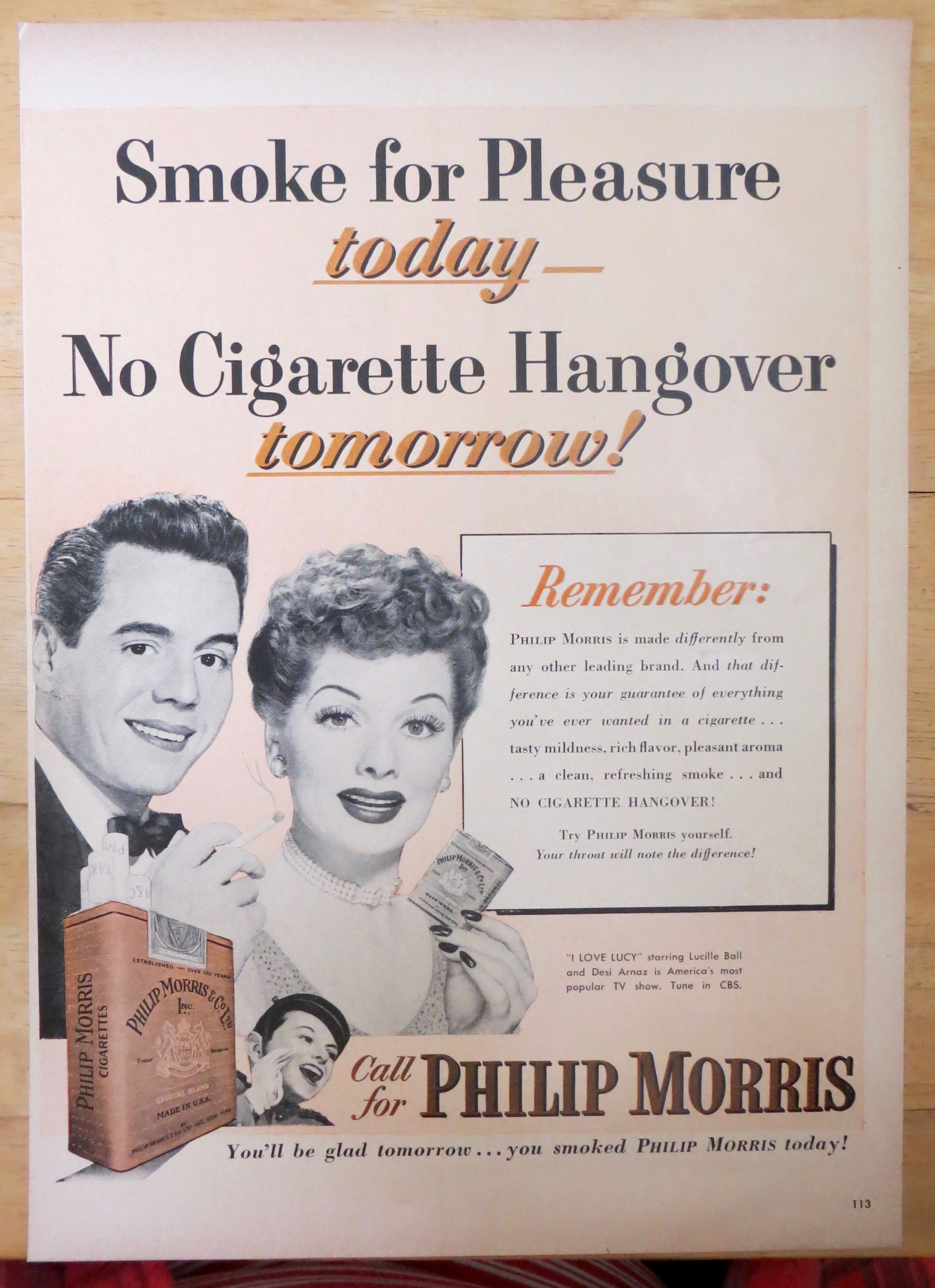 1952 Philip Morris with Desi Arnaz & Lucille Ball