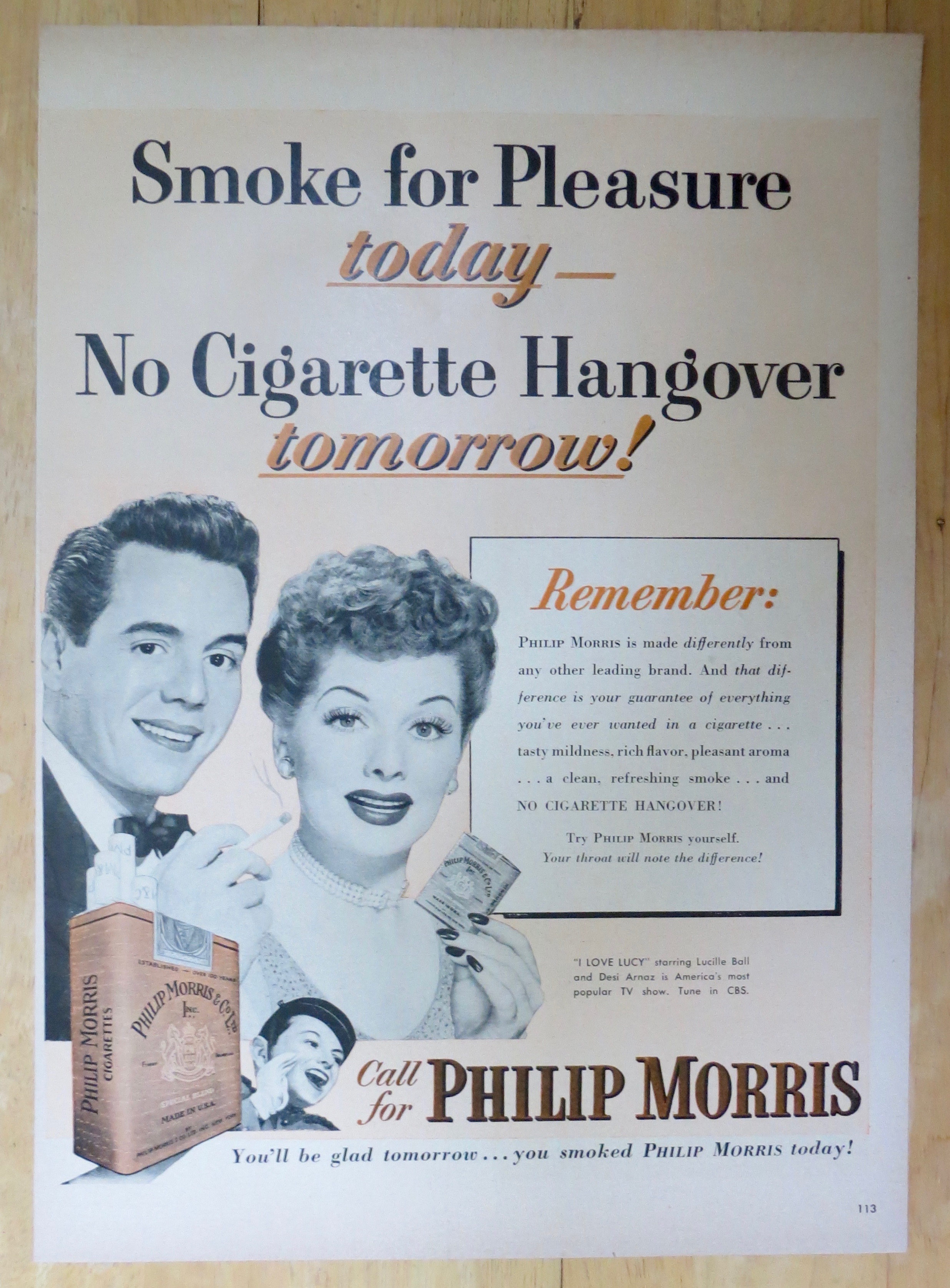 1952 Philip Morris with Desi Arnaz & Lucille Ball